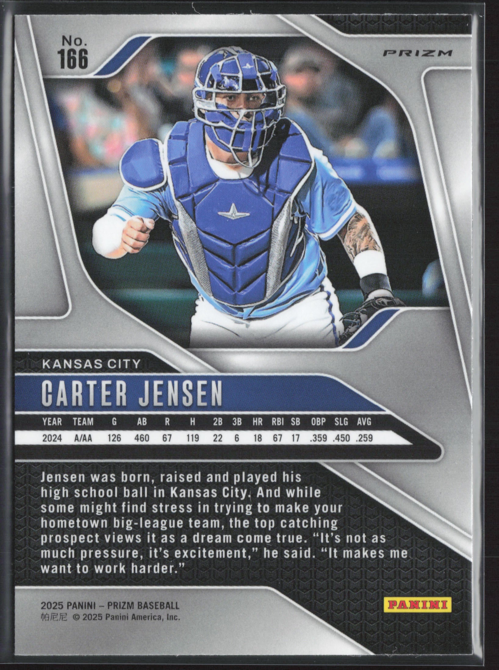 2025 Panini Prizm #166 Carter Jensen Green Ice Prizms