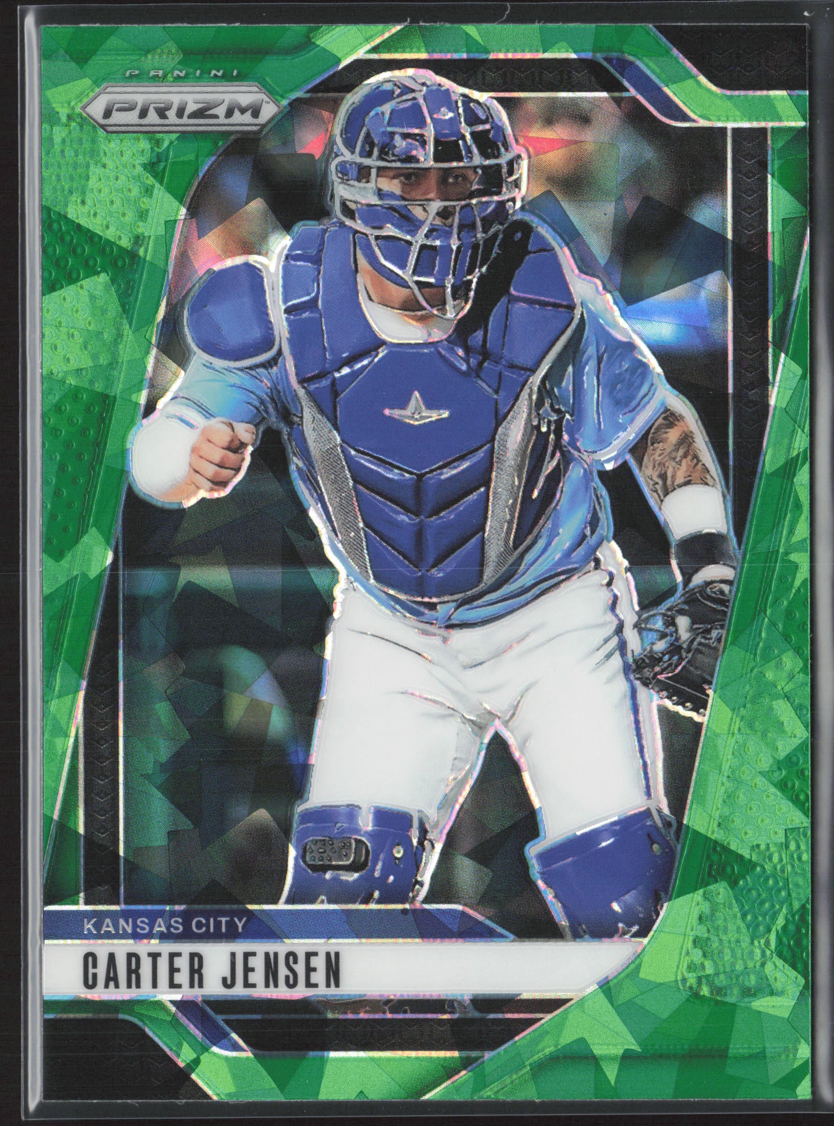2025 Panini Prizm #166 Carter Jensen Green Ice Prizms