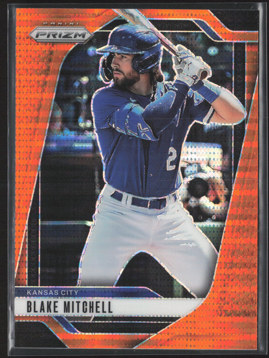 2025 Panini Prizm #64 Blake Mitchell Orange Pulsar Prizms #/399