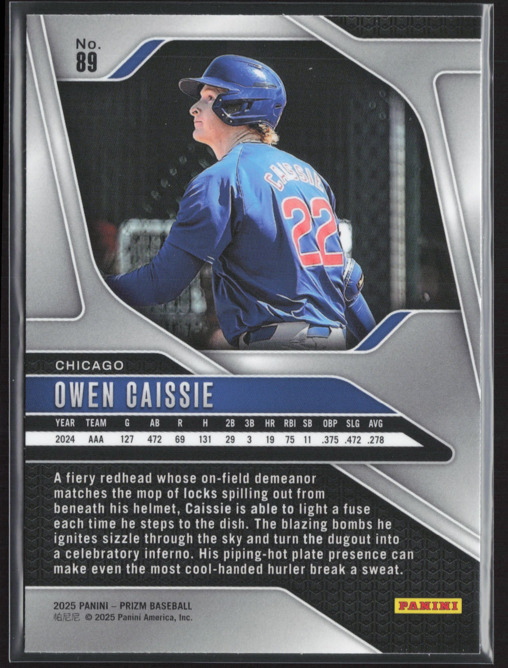 2025 Panini Prizm #89 Owen Caissie