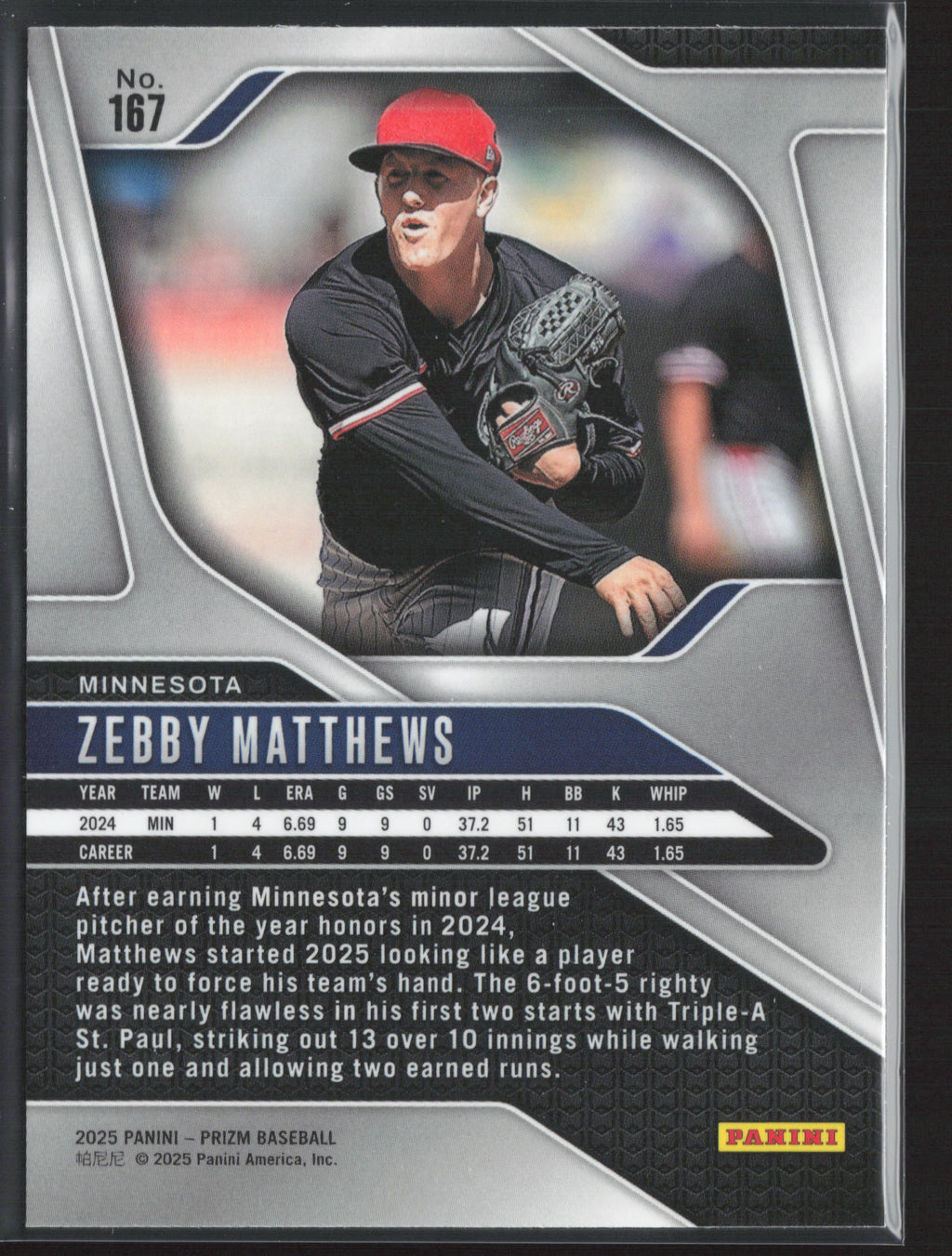 2025 Panini Prizm #167 Zebby Matthews