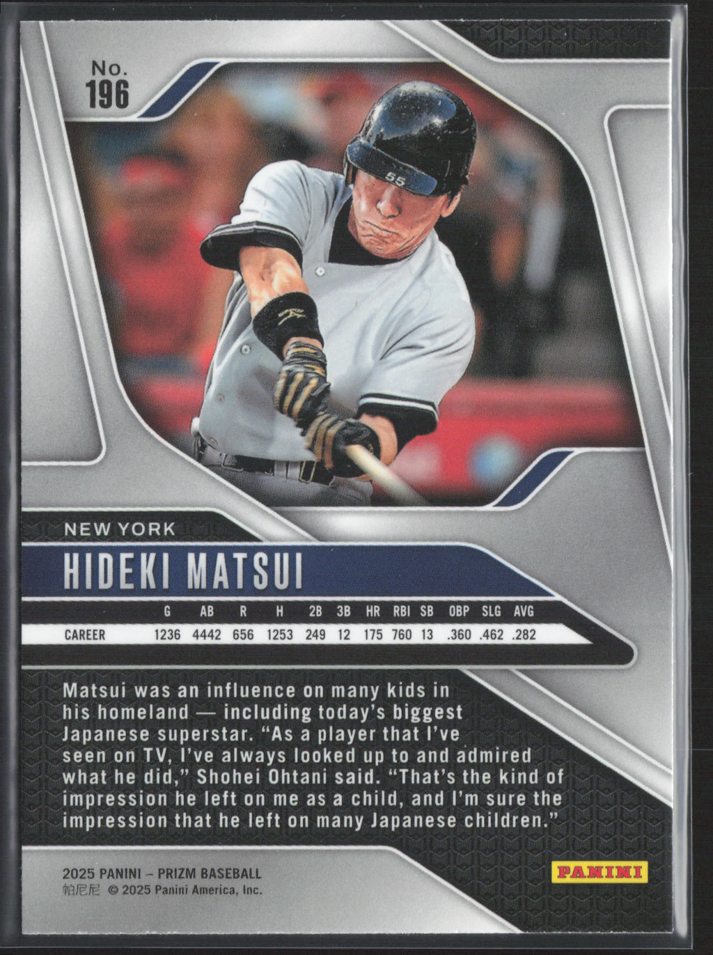 2025 Panini Prizm #196 Hideki Matsui