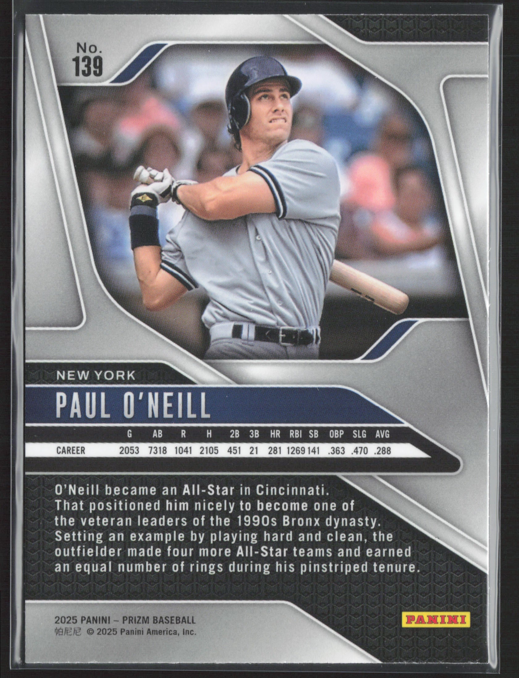 2025 Panini Prizm #139 Paul O'Neill