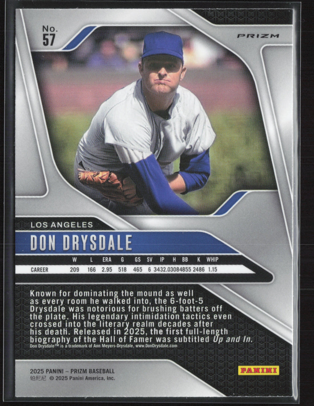 2025 Panini Prizm #57 Don Drysdale Green Ice Prizms