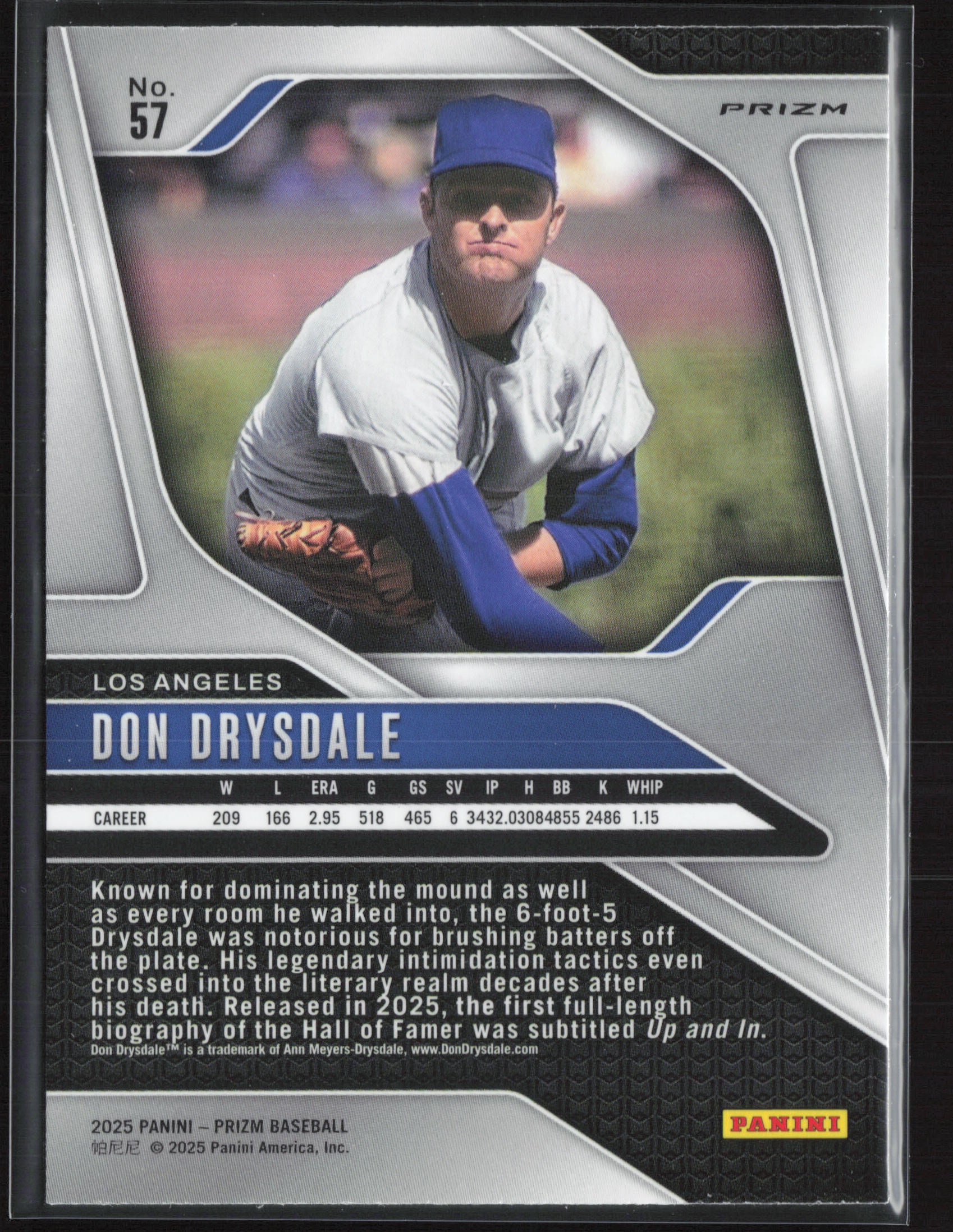 2025 Panini Prizm #57 Don Drysdale Green Ice Prizms