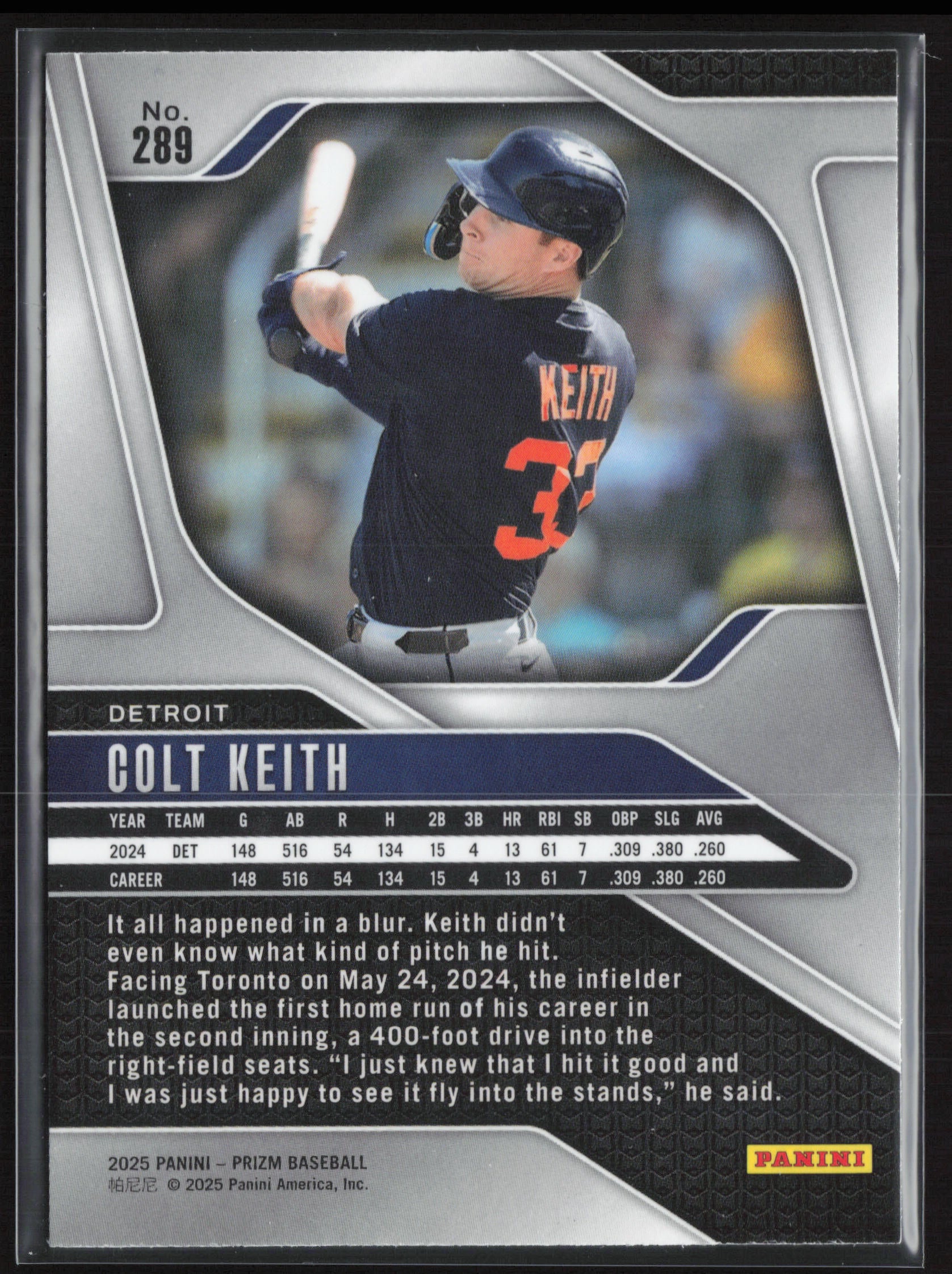 2025 Panini Prizm #289 Colt Keith