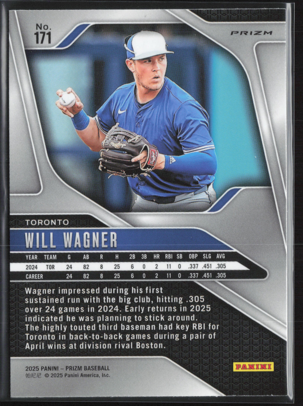 2025 Panini Prizm #171 Will Wagner Green Ice Prizms