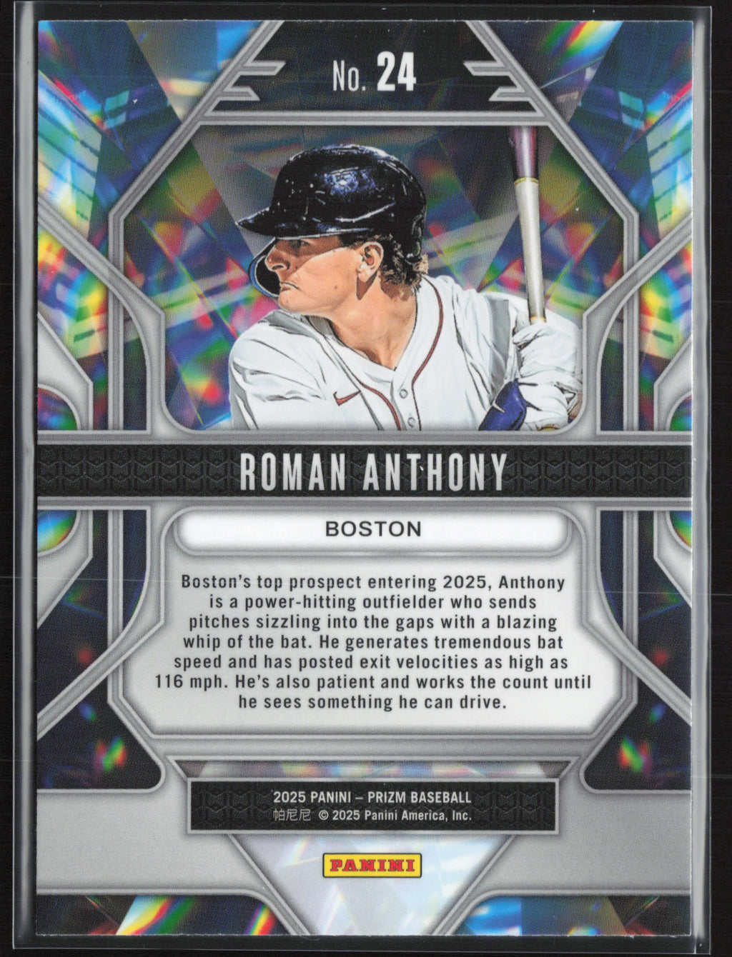 2025 Panini Prizm #24 Roman Anthony Prizmatic