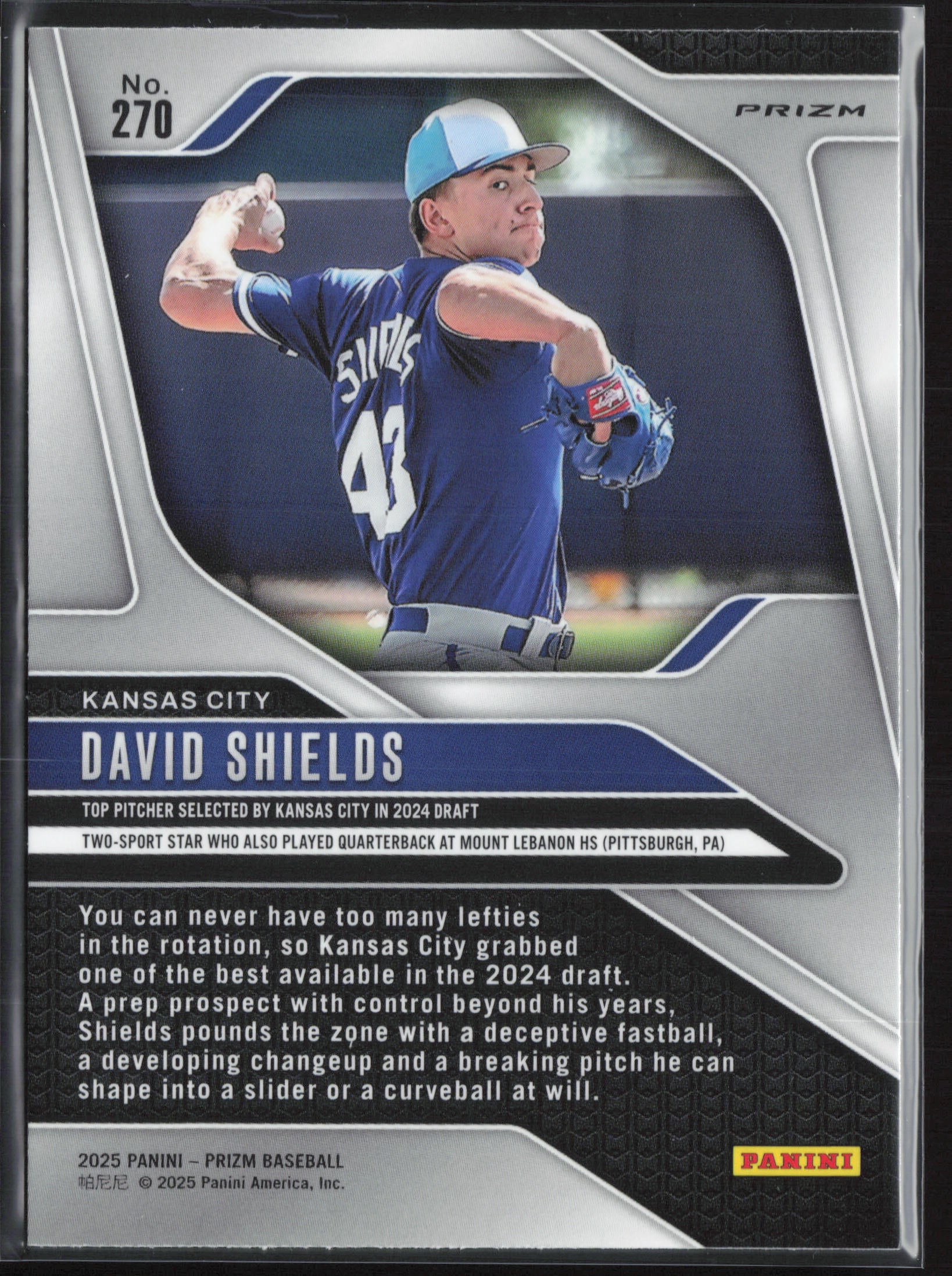 2025 Panini Prizm #270 David Shields Silver Prizms