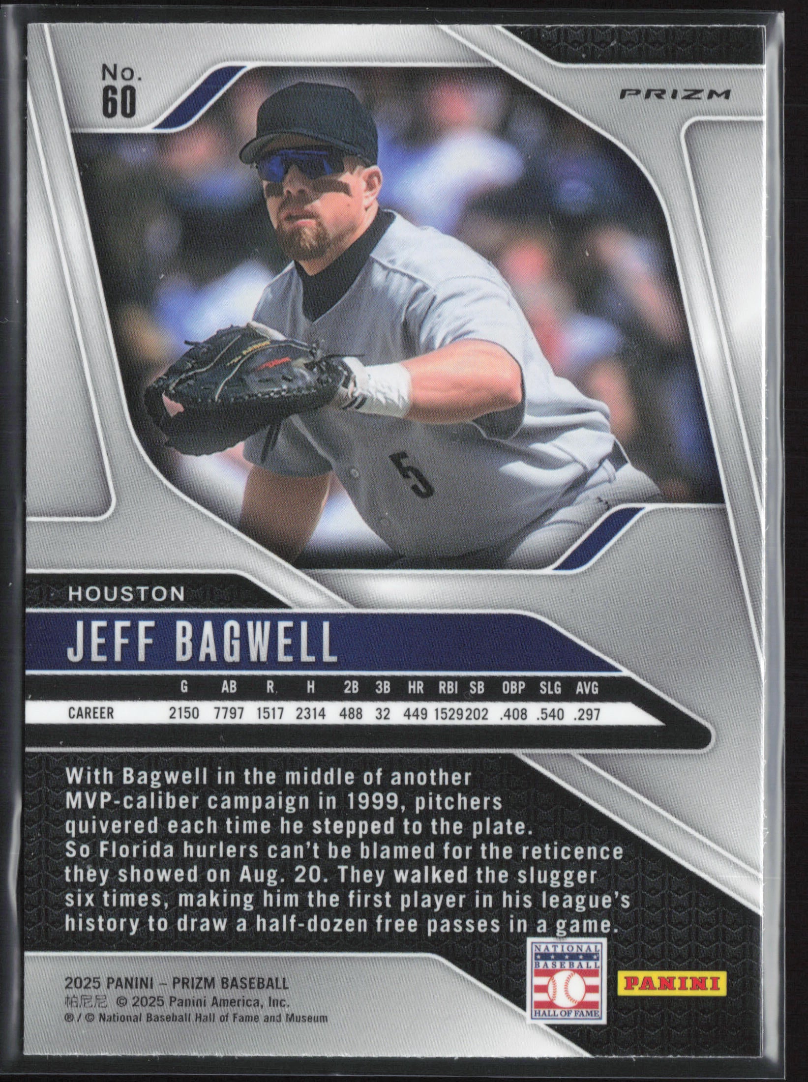 2025 Panini Prizm #60 Jeff Bagwell Green Ice Prizms