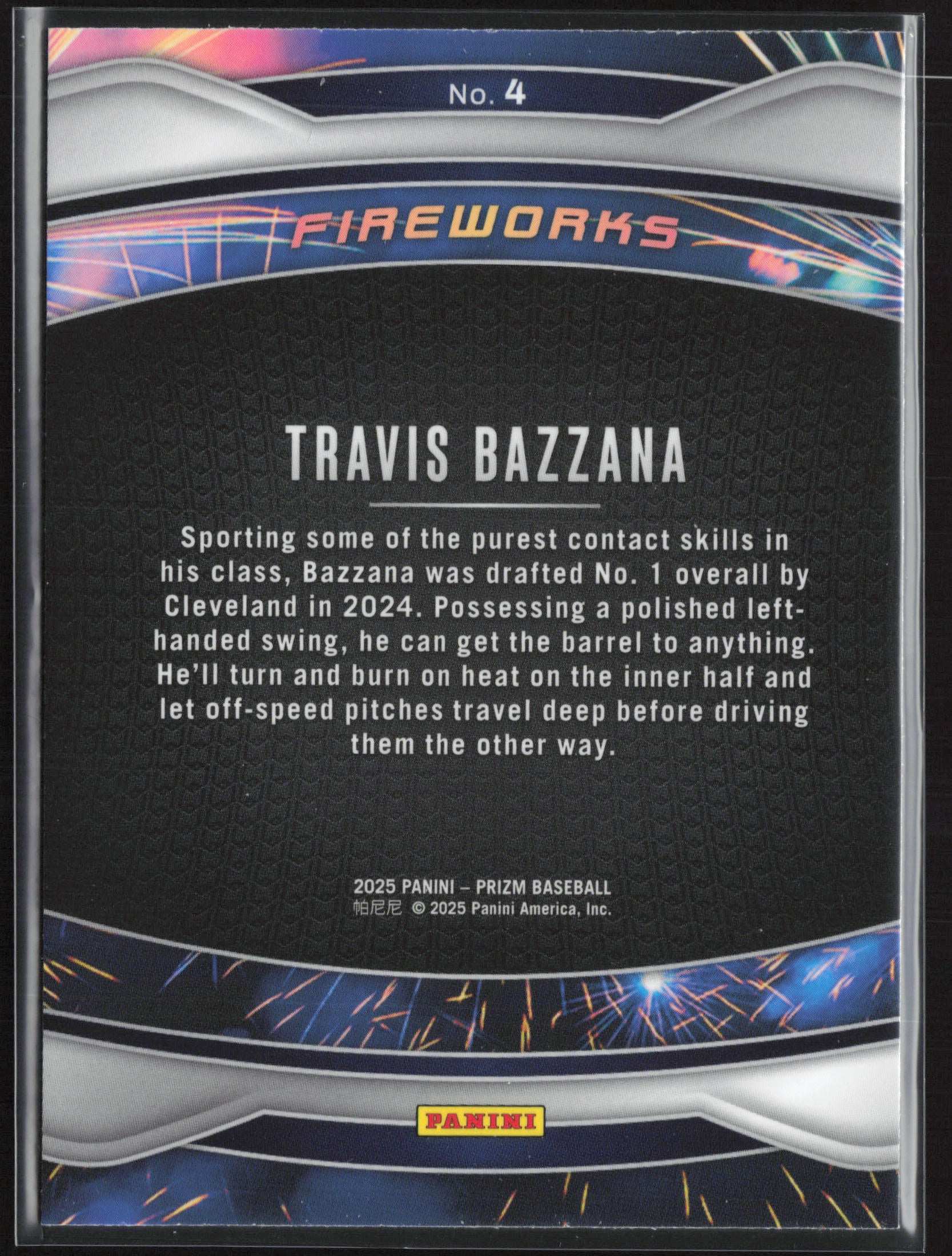 2025 Panini Prizm #4 Travis Bazzana Fireworks