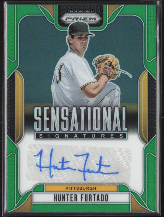 2025 Panini Prizm #SS-HF Hunter Furtado Sensational Signatures Green Prizms