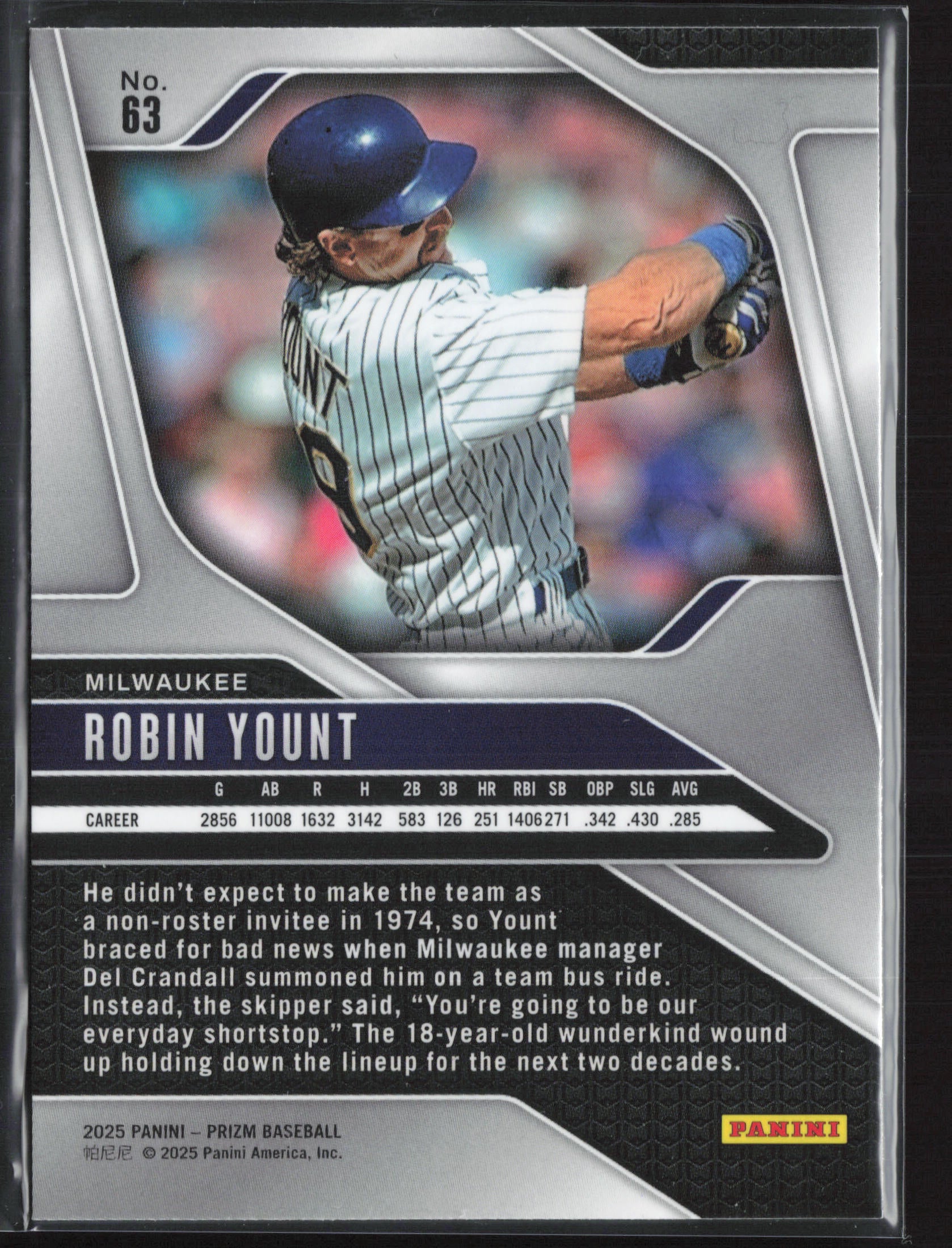 2025 Panini Prizm #63 Robin Yount