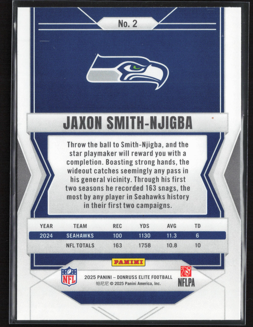 2025 Donruss Elite #2 Jaxon Smith-Njigba