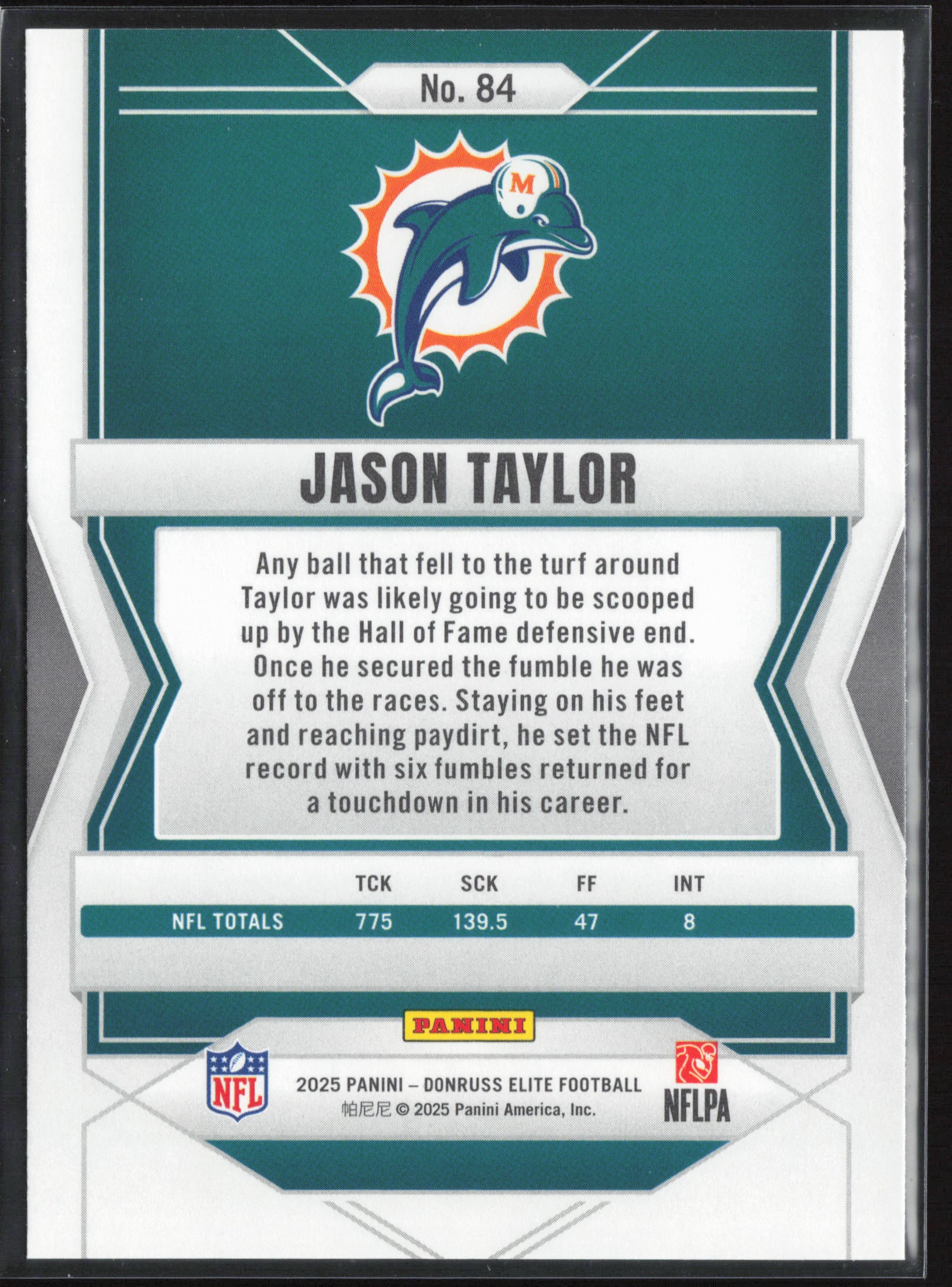 2025 Donruss Elite #84 Jason Taylor