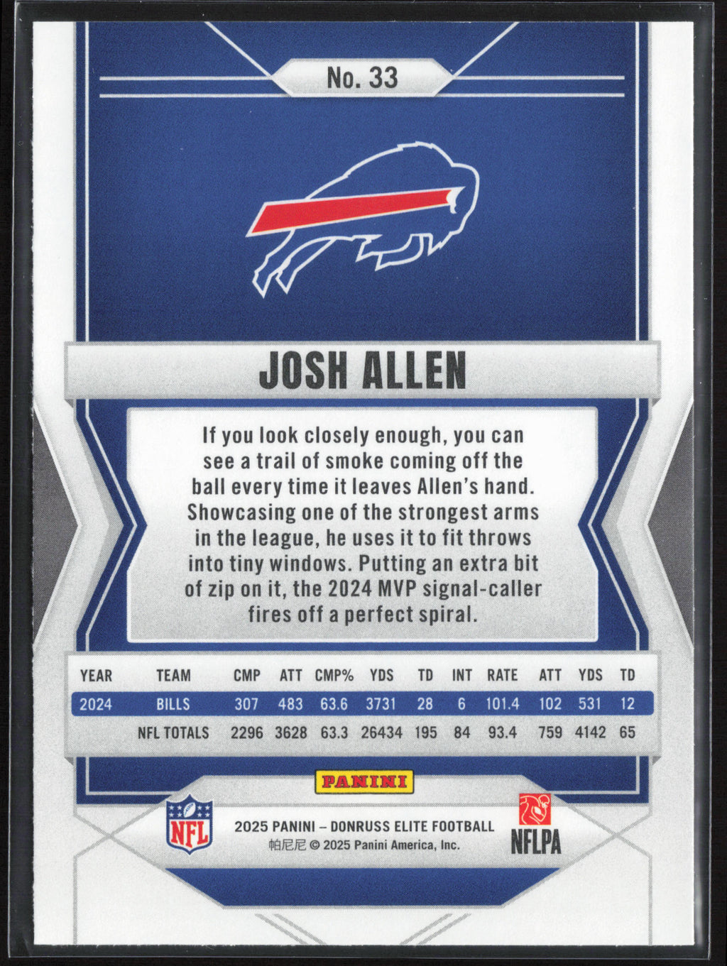 2025 Donruss Elite #33 Josh Allen