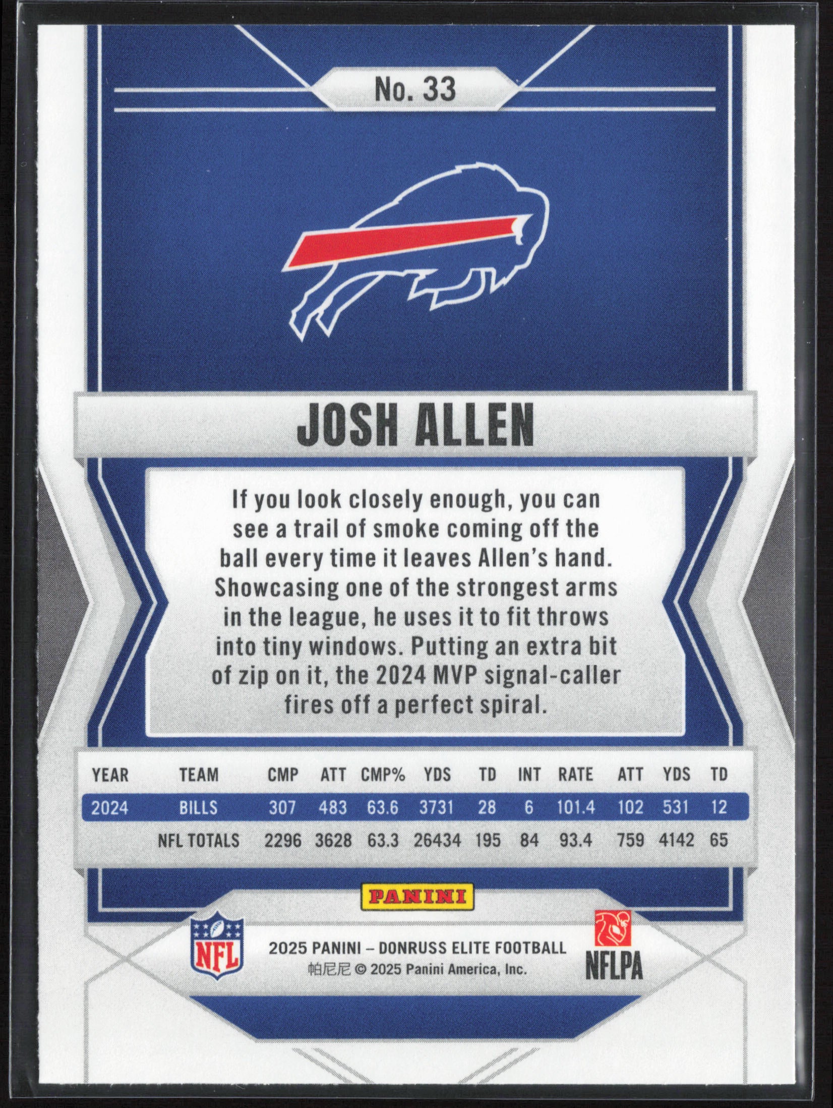 2025 Donruss Elite #33 Josh Allen