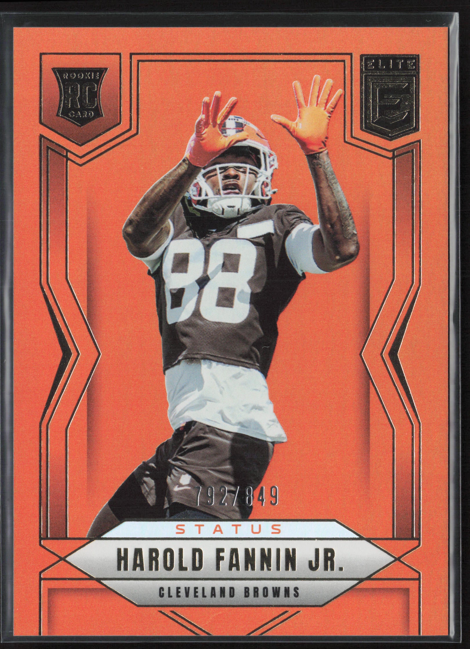 2025 Donruss Elite #137 Harold Fannin Jr. Status Metallic Orange #/849