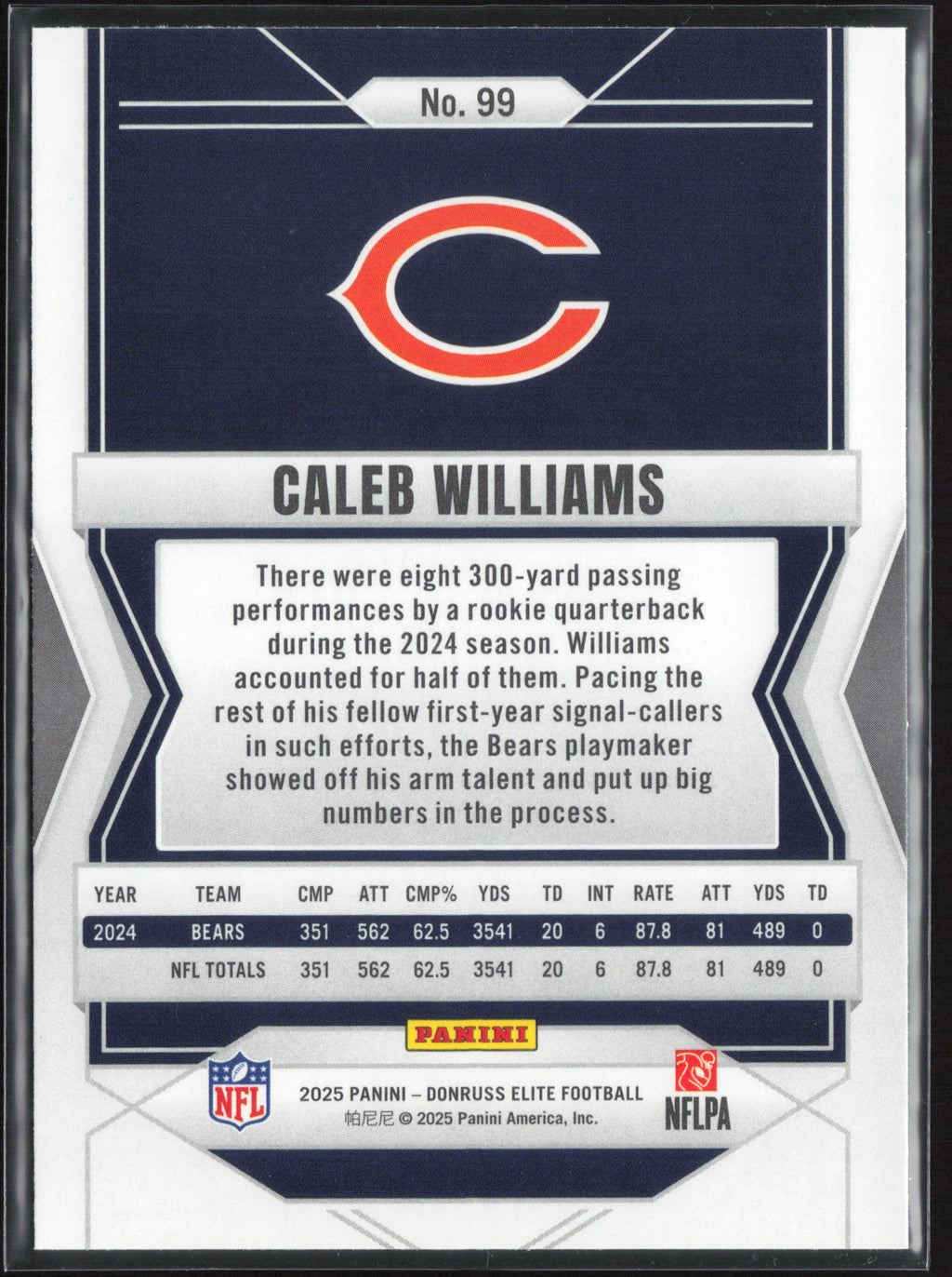 2025 Donruss Elite #99 Caleb Williams