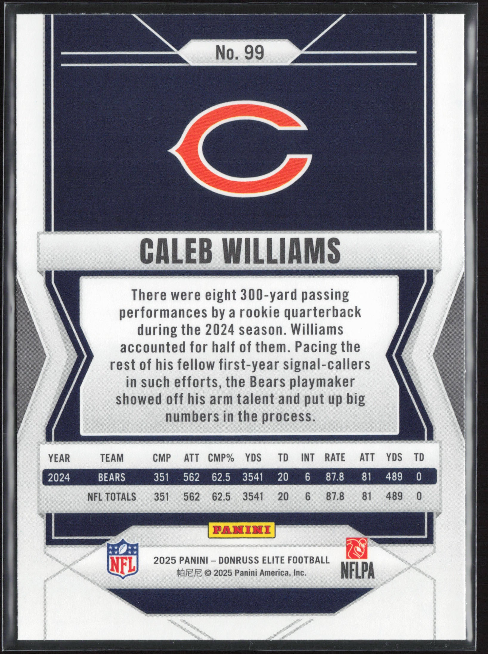 2025 Donruss Elite #99 Caleb Williams