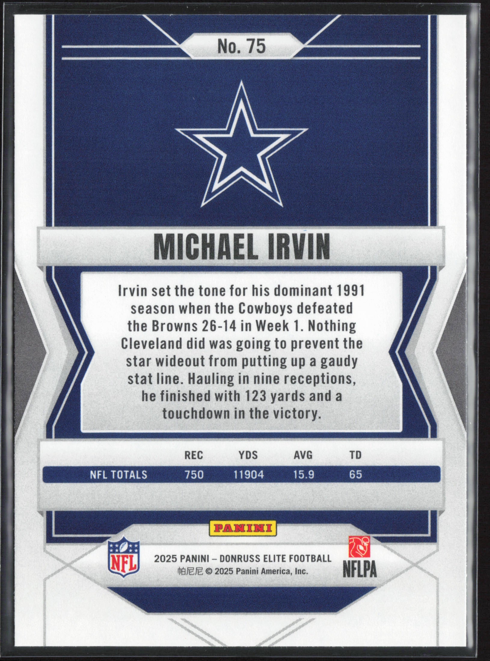 2025 Donruss Elite #75 Michael Irvin