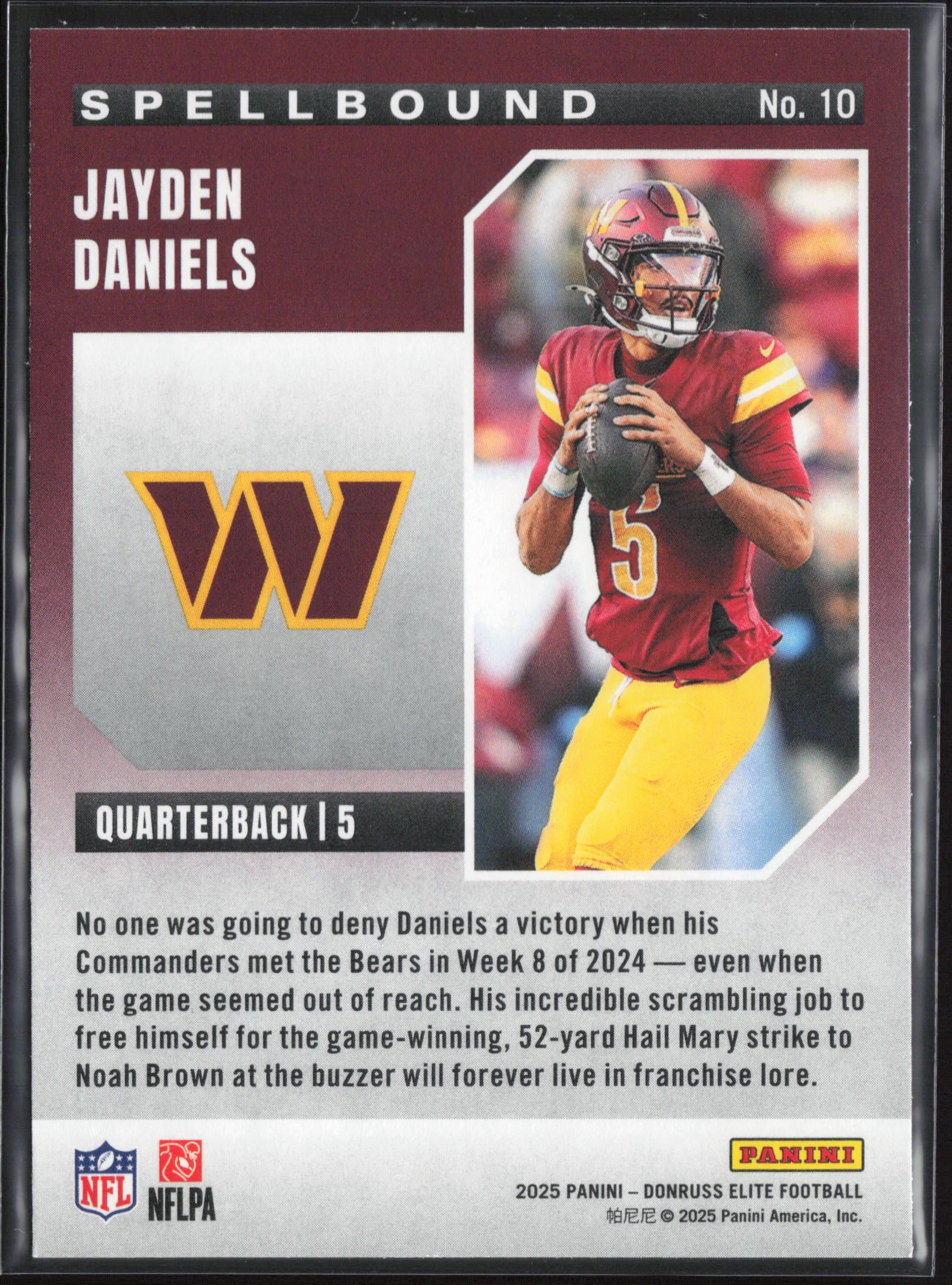 2025 Donruss Elite #10 Jayden Daniels Spellbound