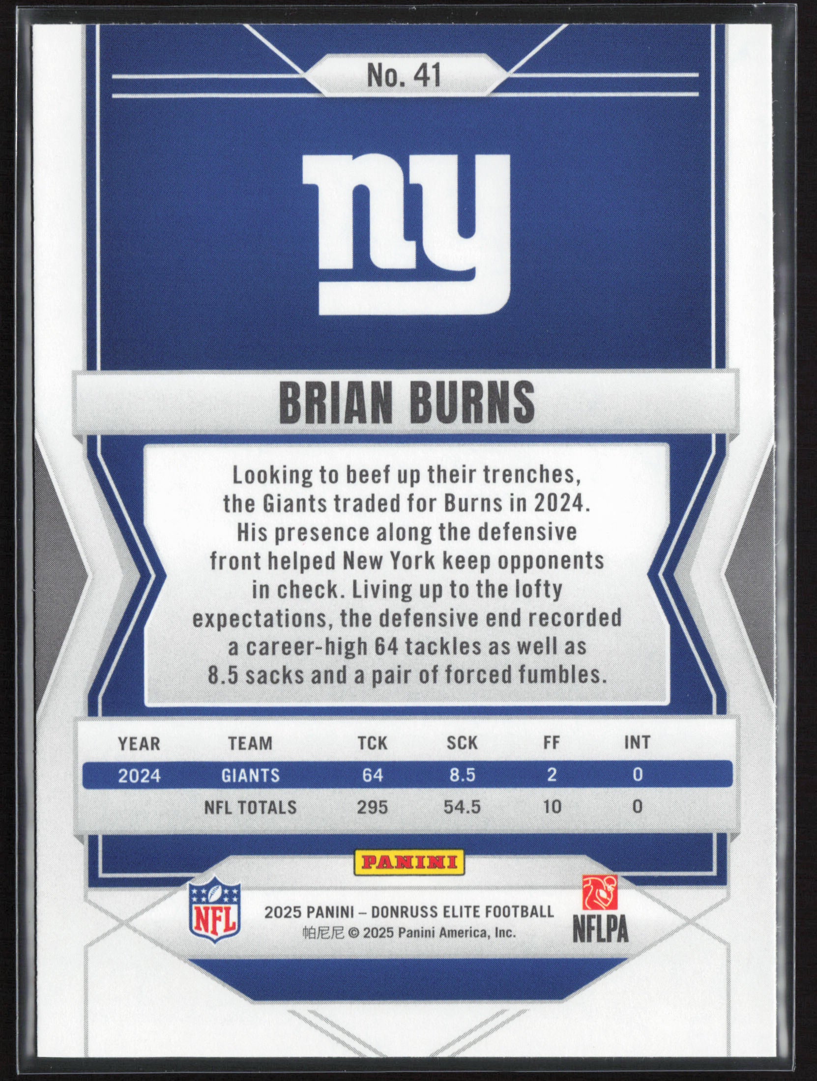2025 Donruss Elite #41 Brian Burns