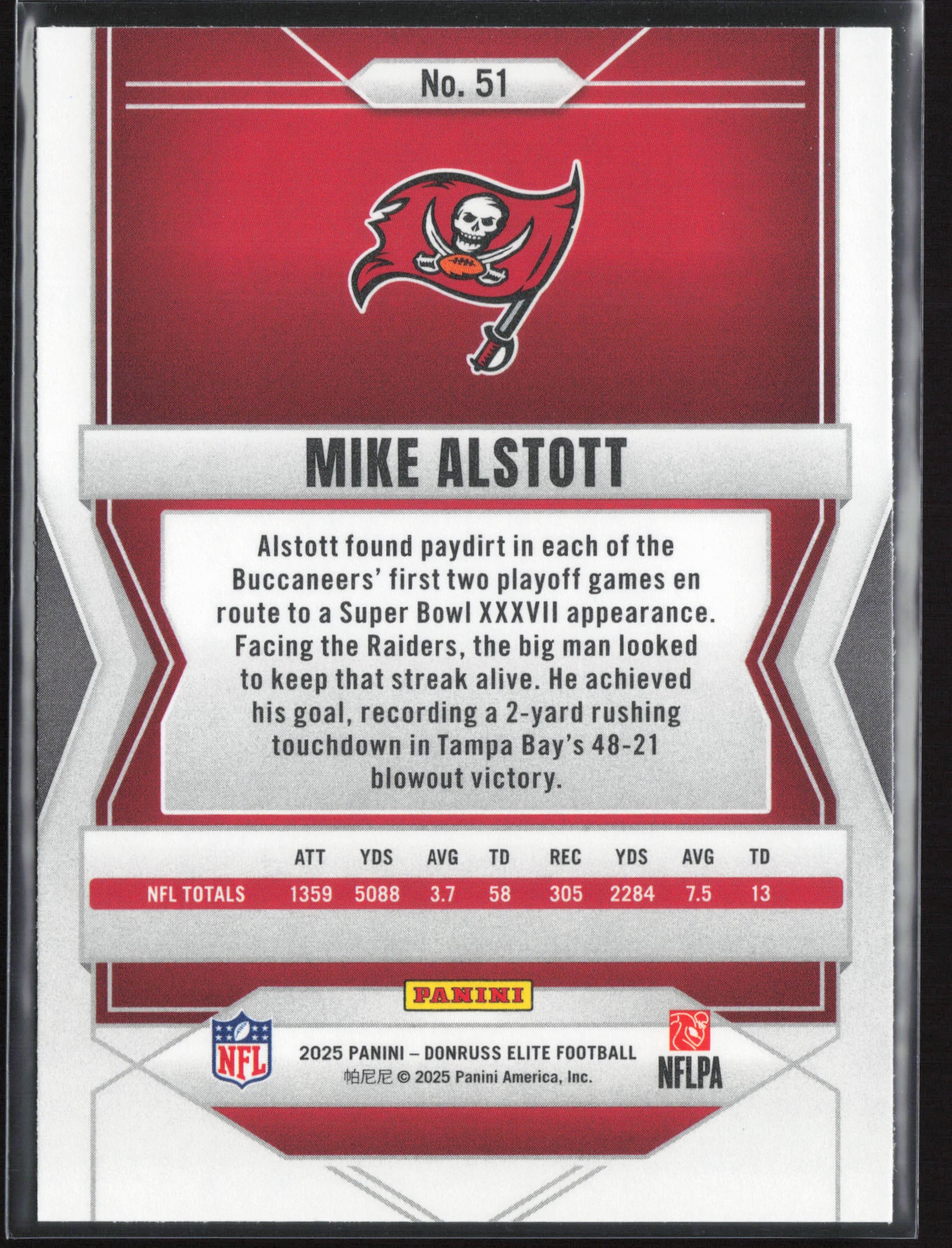 2025 Donruss Elite #51 Mike Alstott