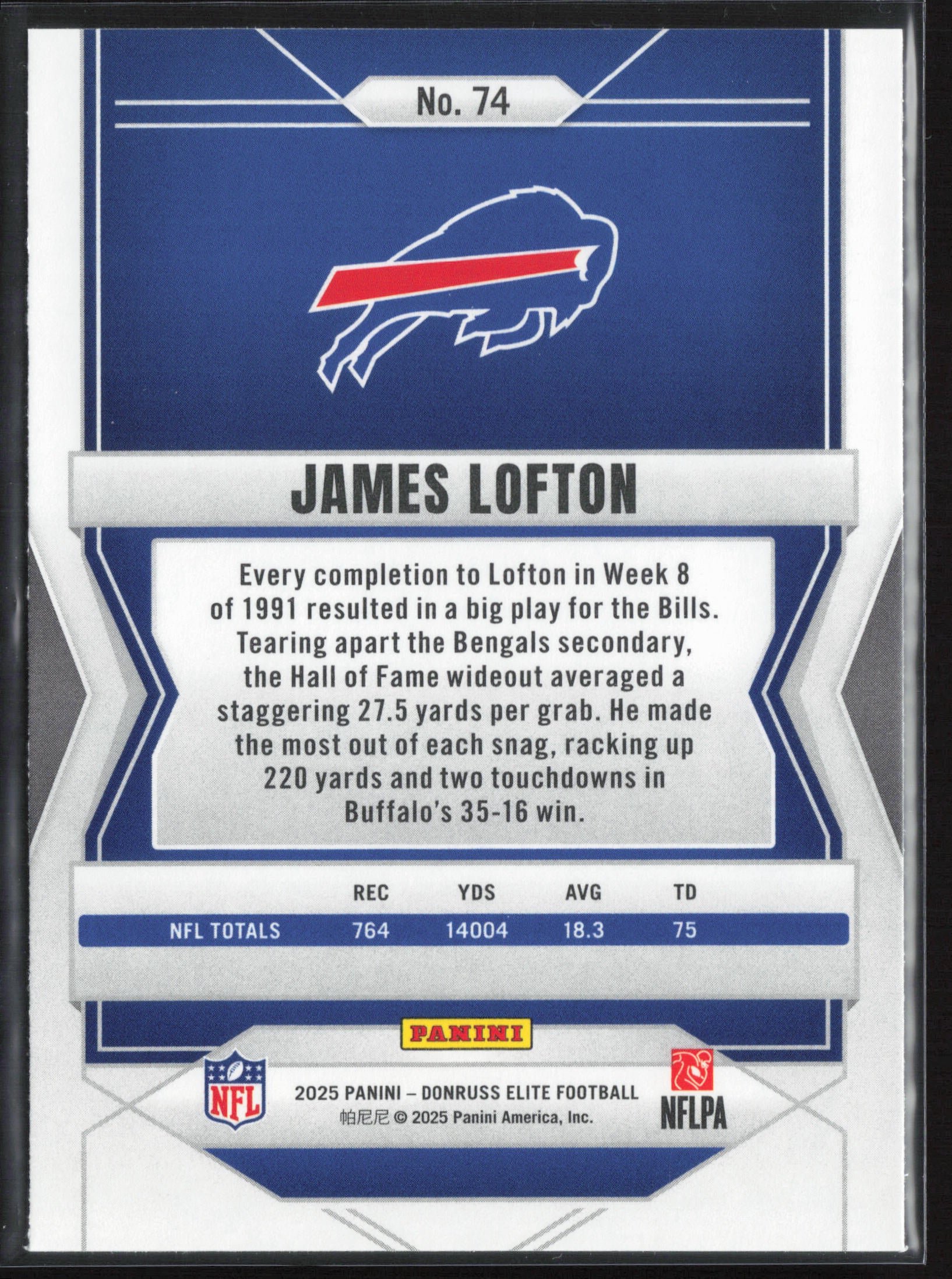 2025 Donruss Elite #74 James Lofton