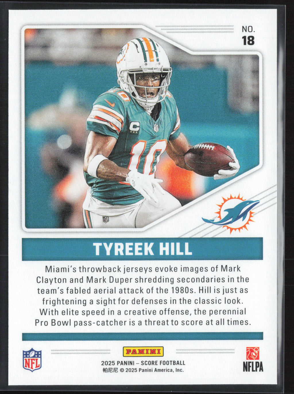2025 Score #18 Tyreek Hill Throwbacks