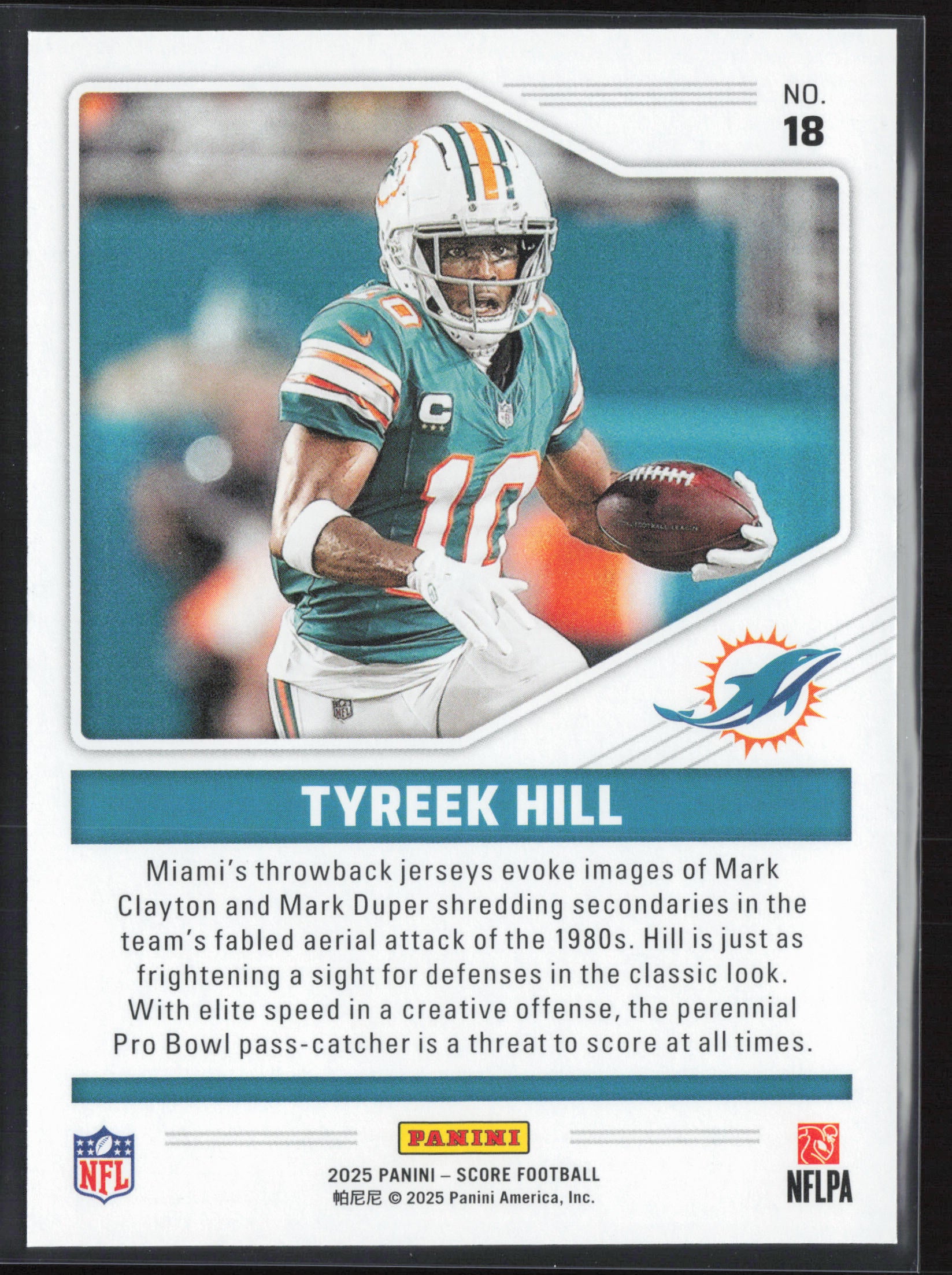 2025 Score #18 Tyreek Hill Throwbacks