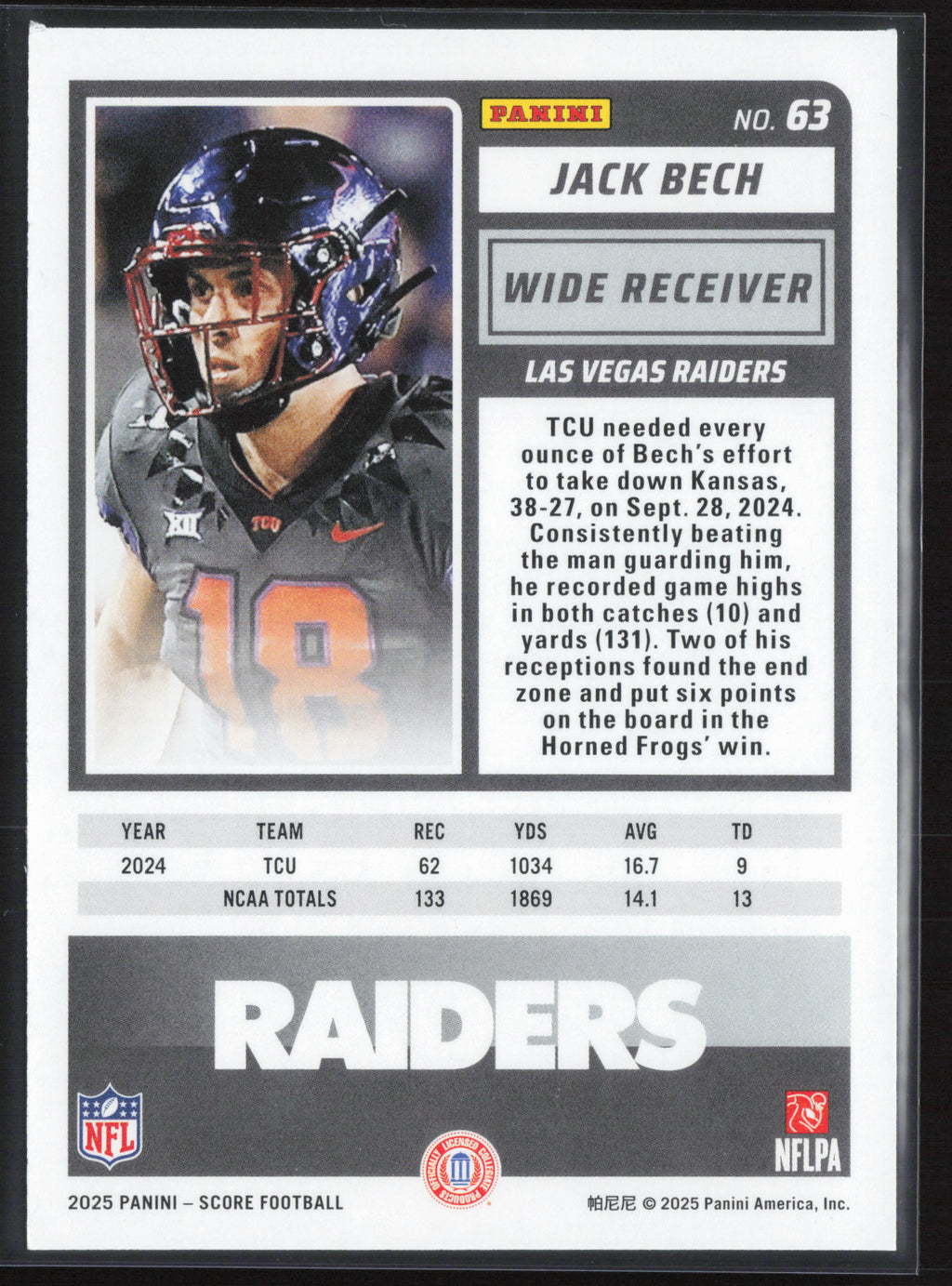 2025 Score #63 Jack Bech