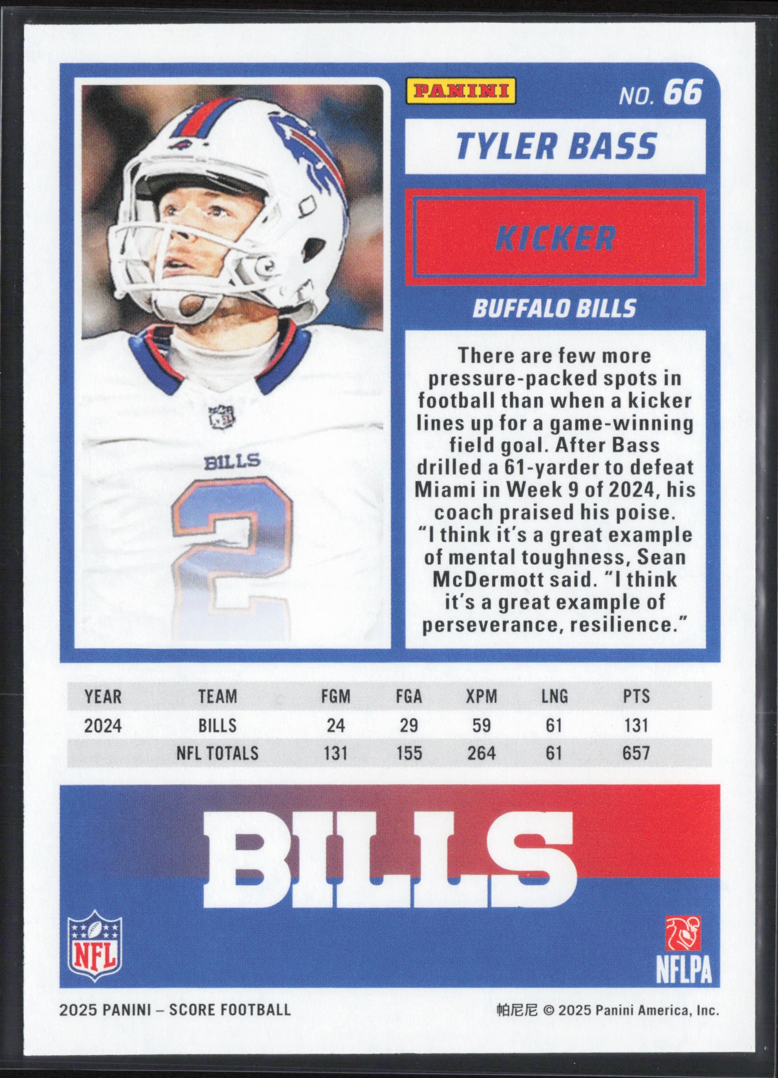 2025 Score #66 Tyler Bass