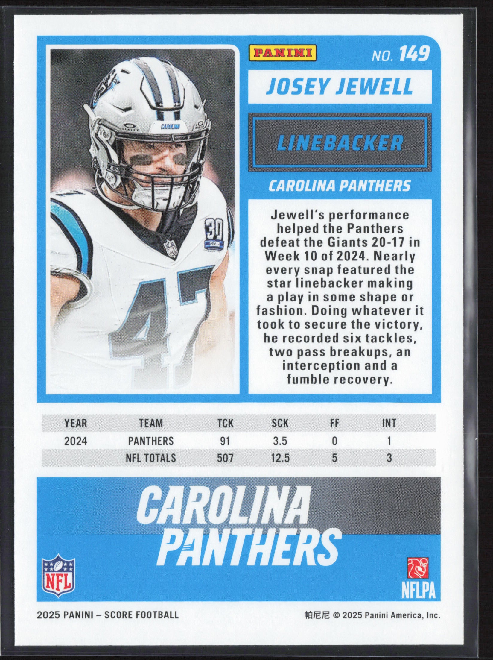 2025 Score #149 Josey Jewell