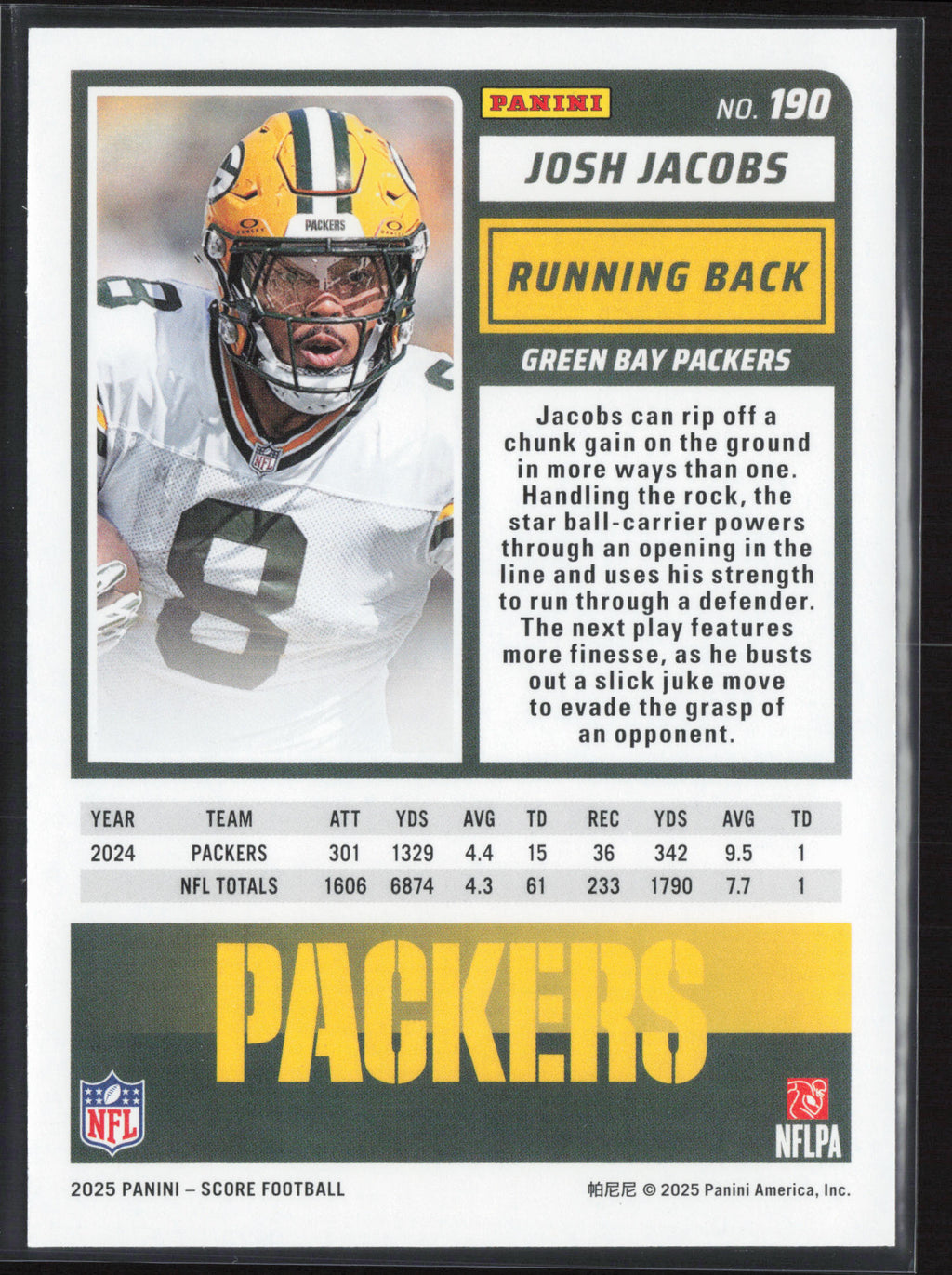 2025 Score #190 Josh Jacobs