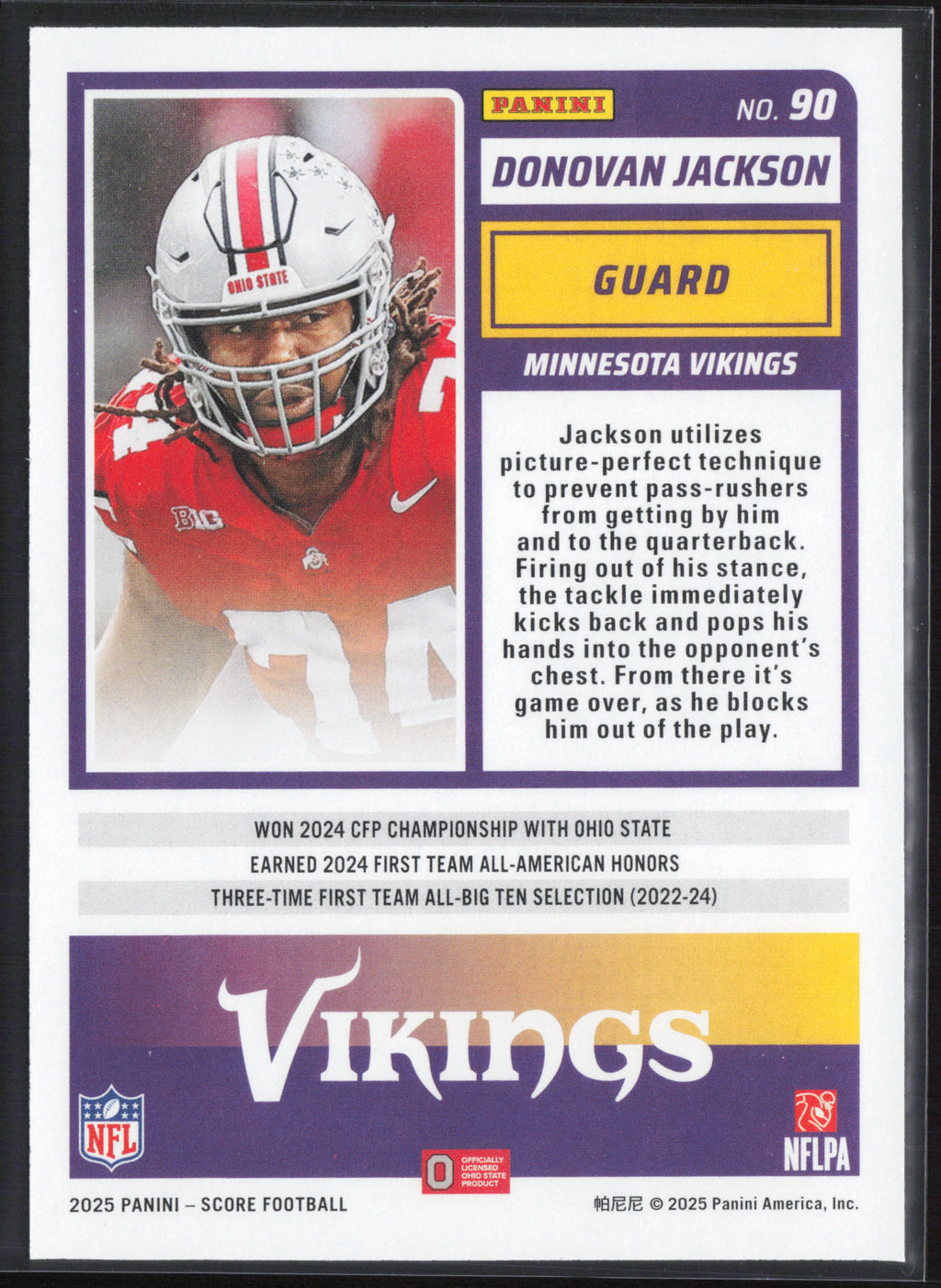 2025 Score #90 Donovan Jackson Red