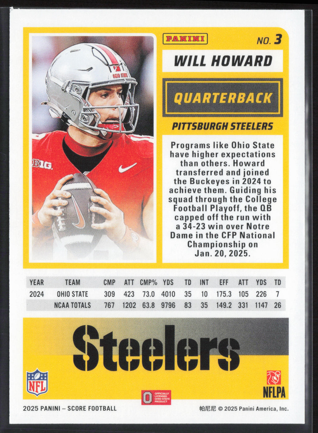 2025 Score #3 Will Howard