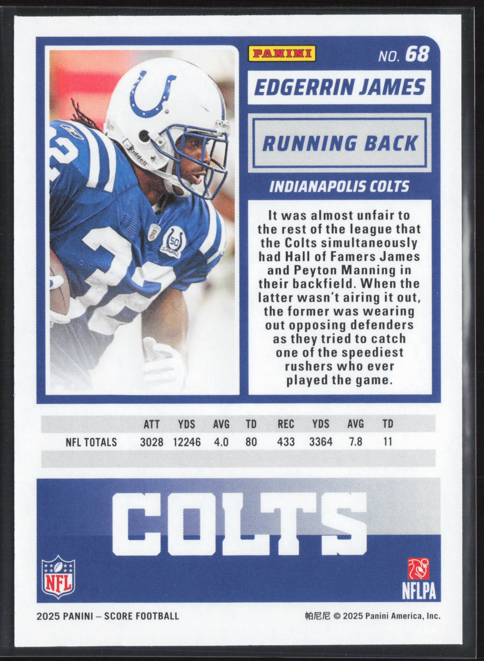 2025 Score #68 Edgerrin James