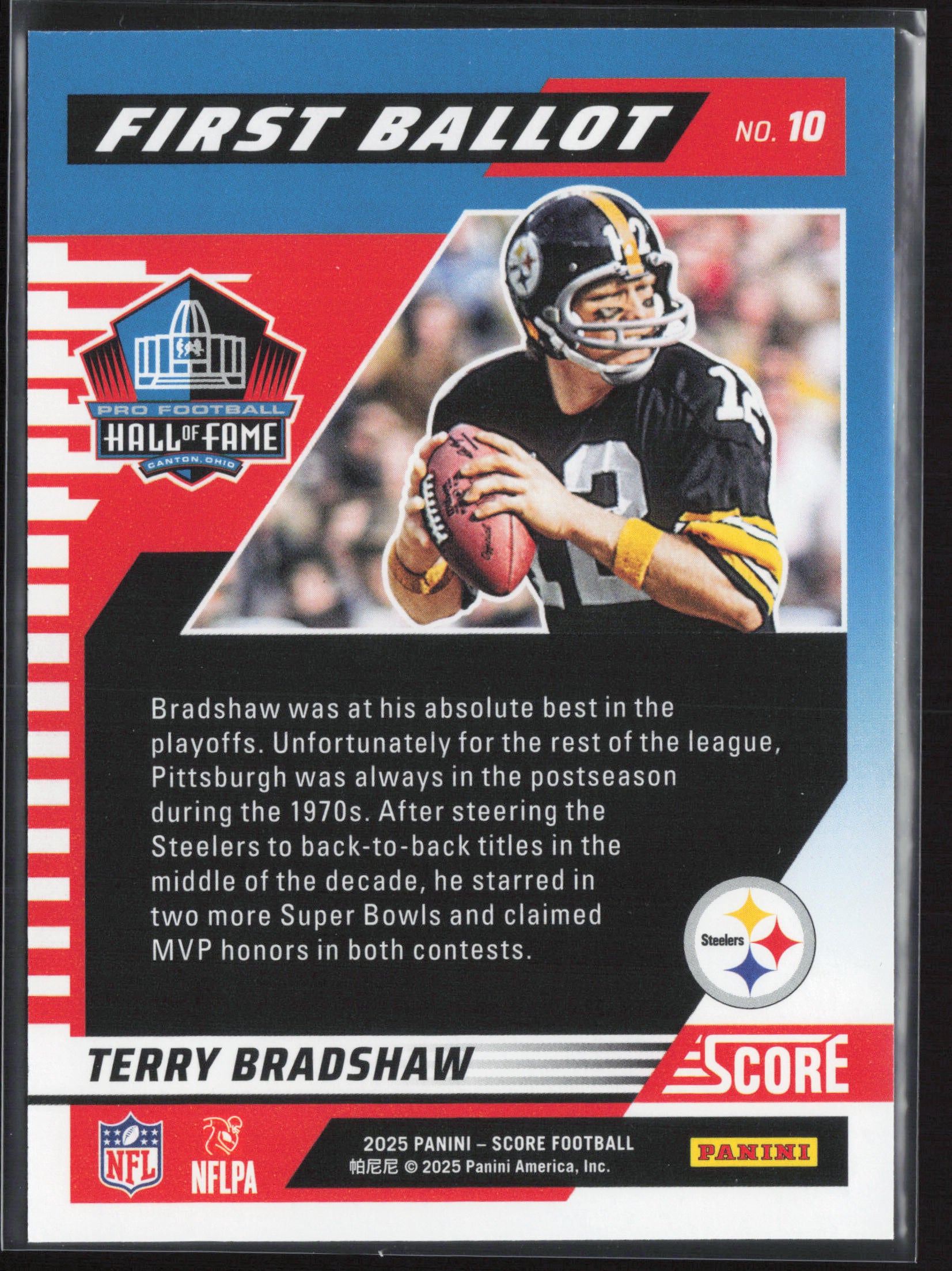 2025 Score #10 Terry Bradshaw First Ballot