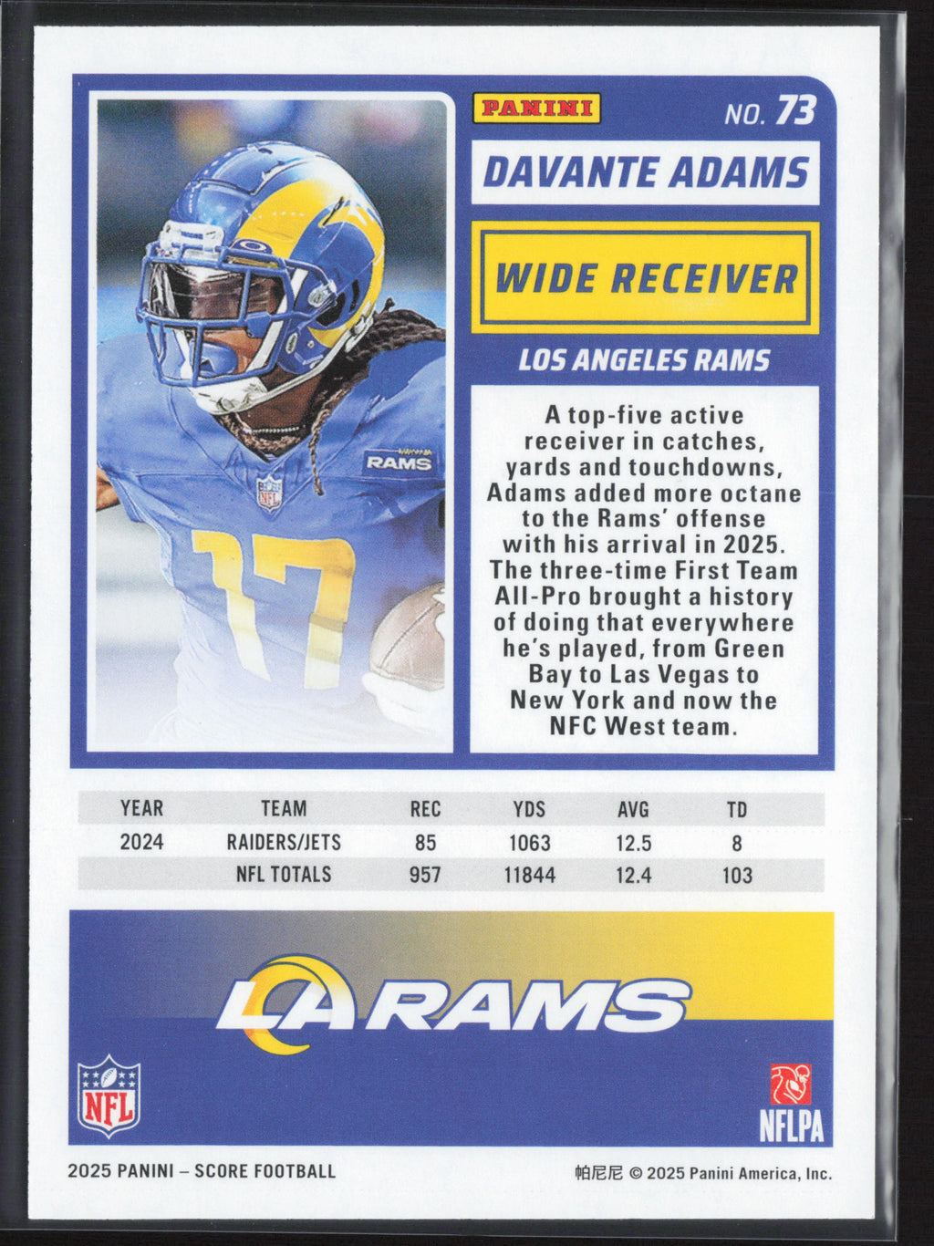 2025 Score #73 Davante Adams