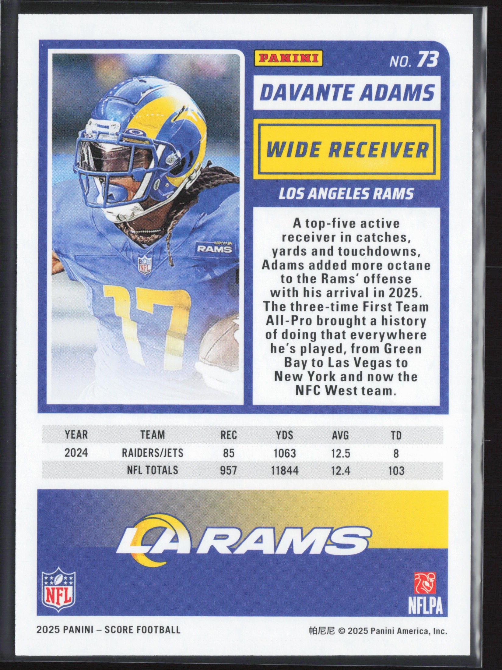 2025 Score #73 Davante Adams