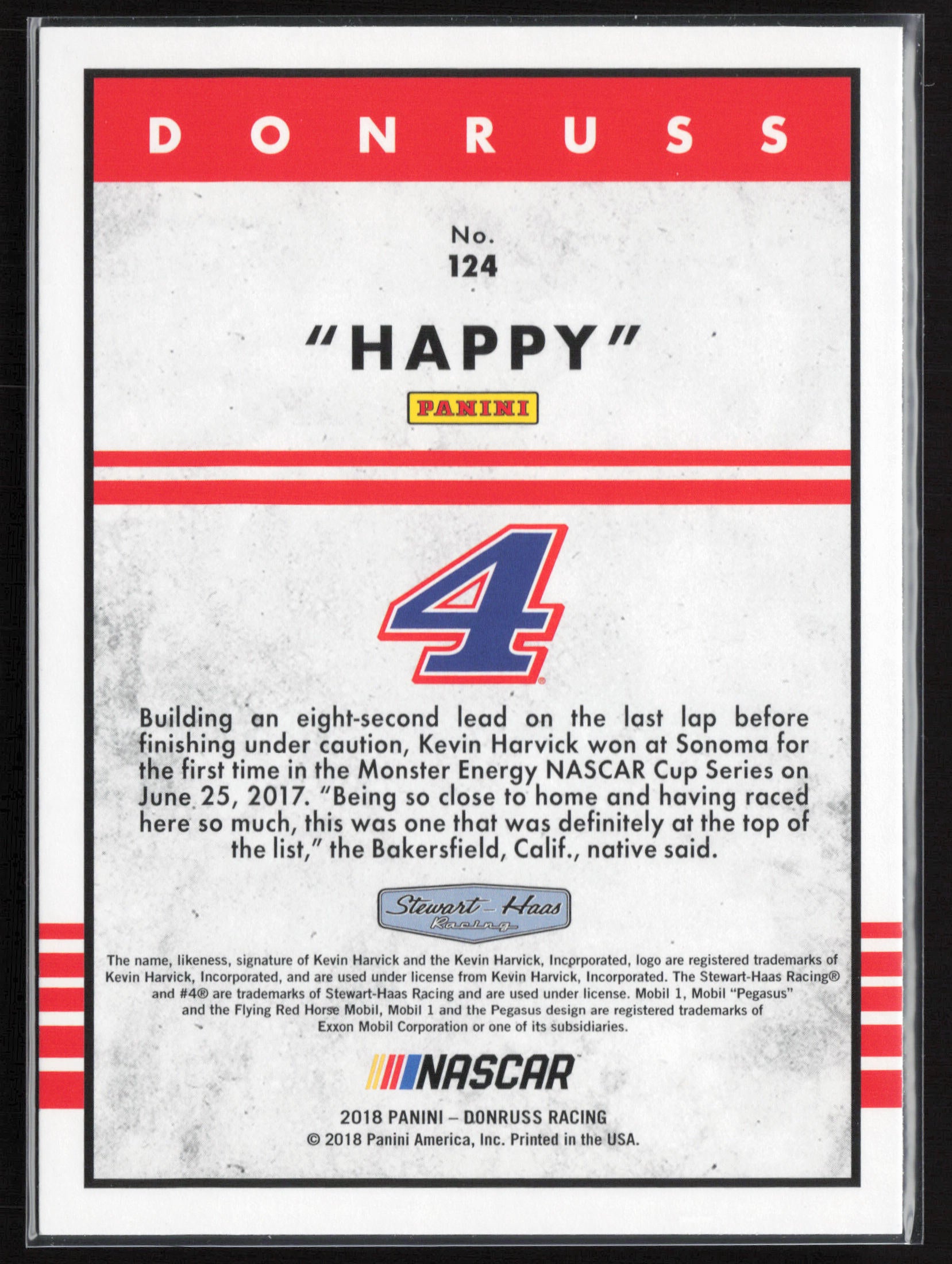 2018 Donruss #124b Kevin Harvick