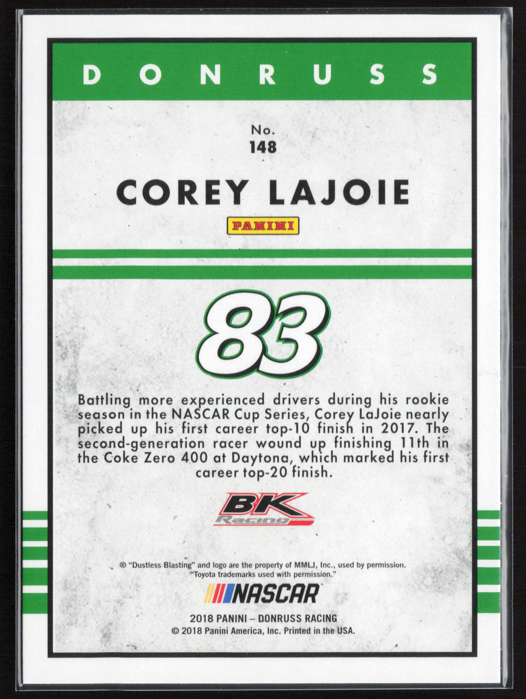 2018 Donruss #148 Corey LaJoie