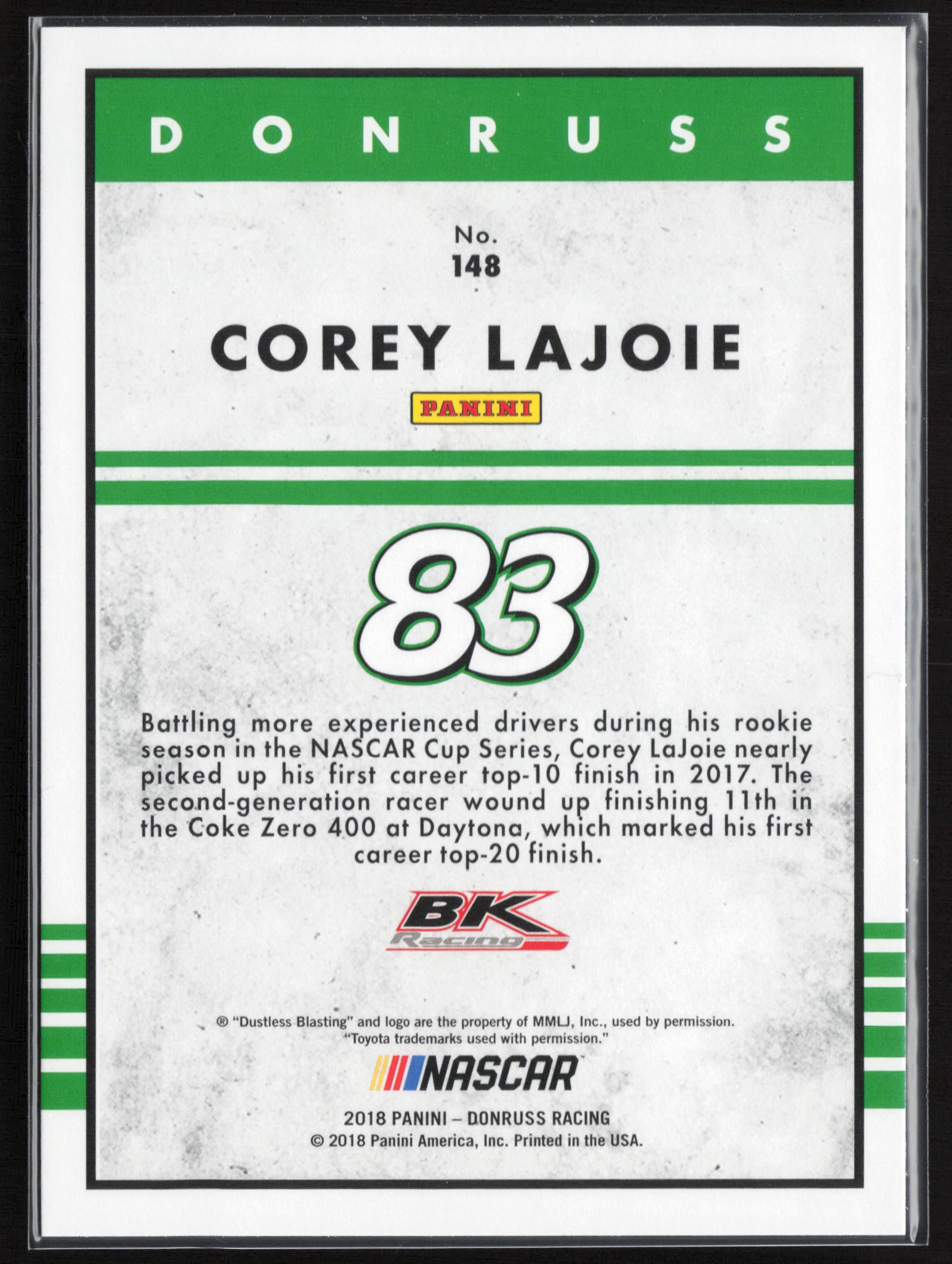 2018 Donruss #148 Corey LaJoie