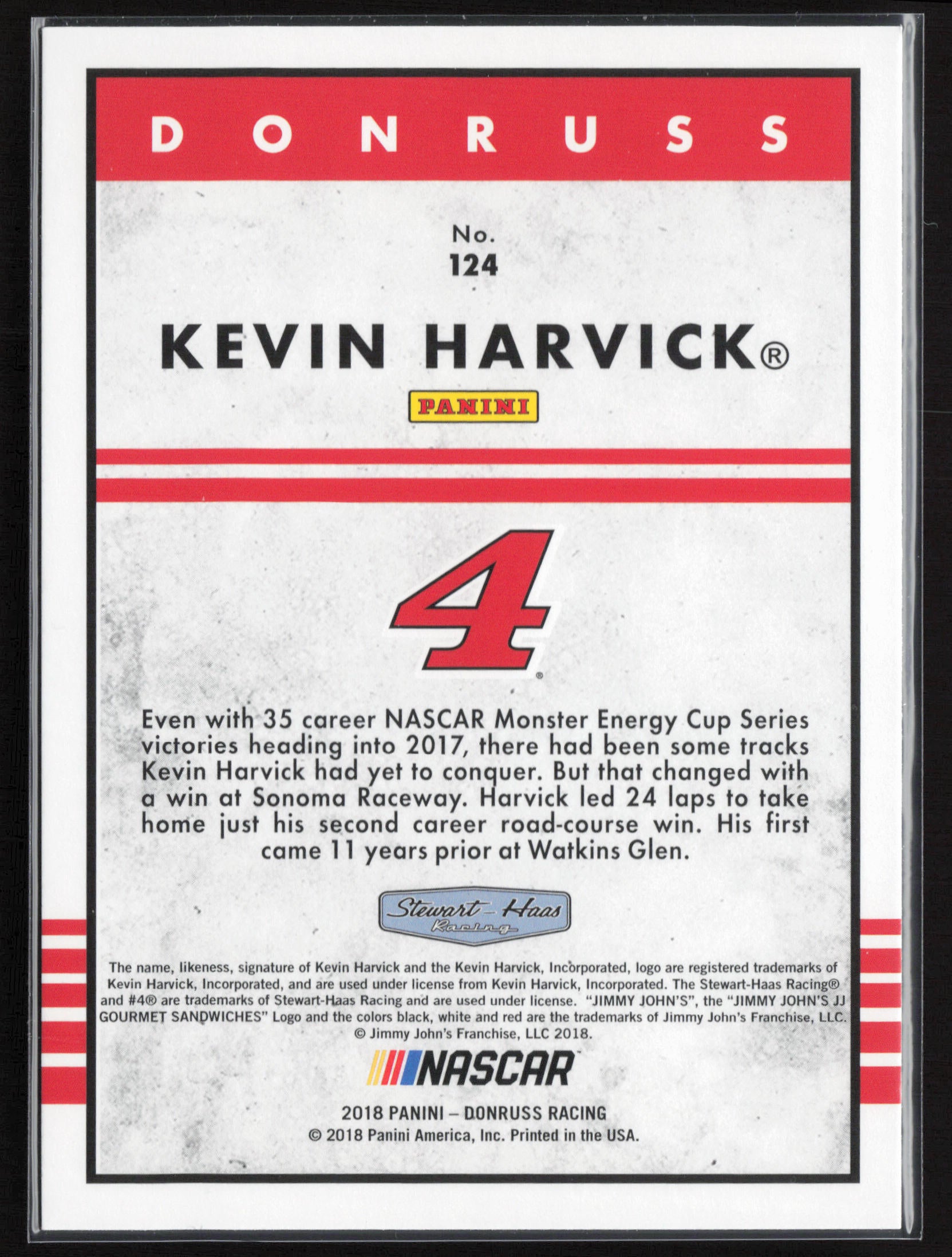 2018 Donruss #124a Kevin Harvick