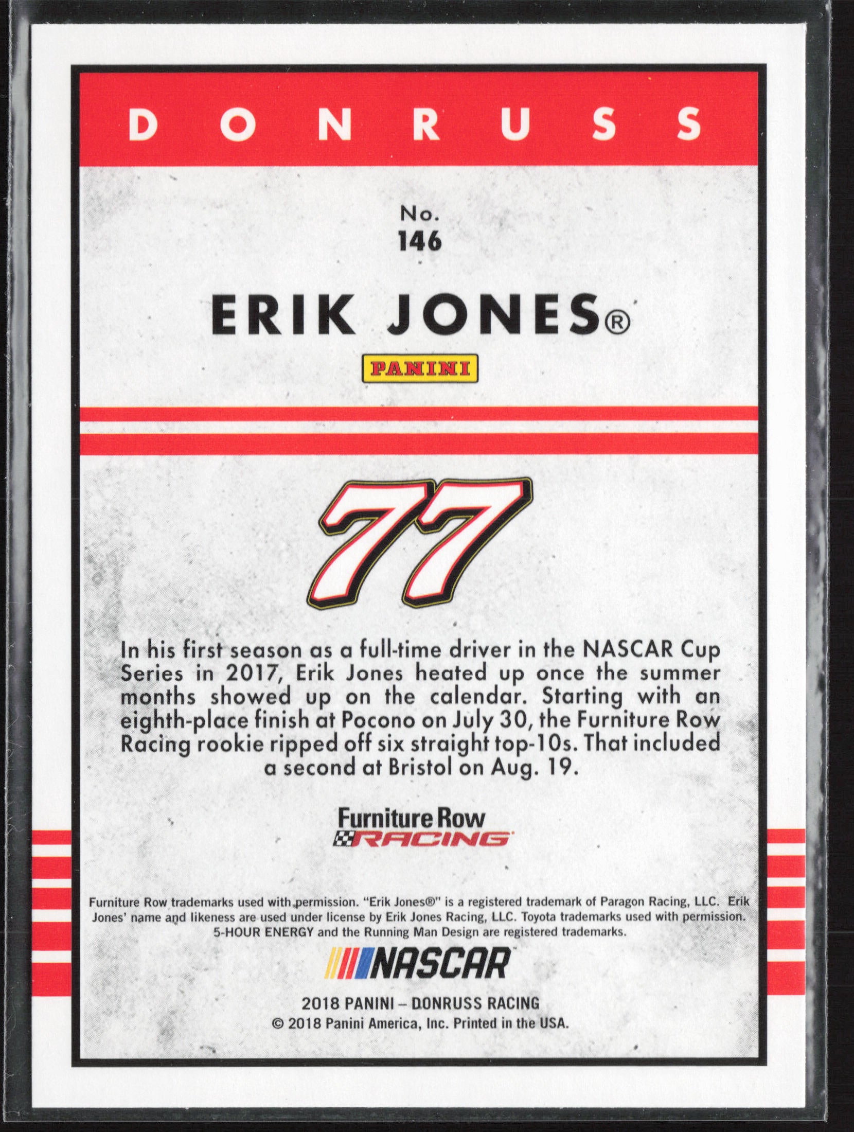 2018 Donruss #146 Erik Jones