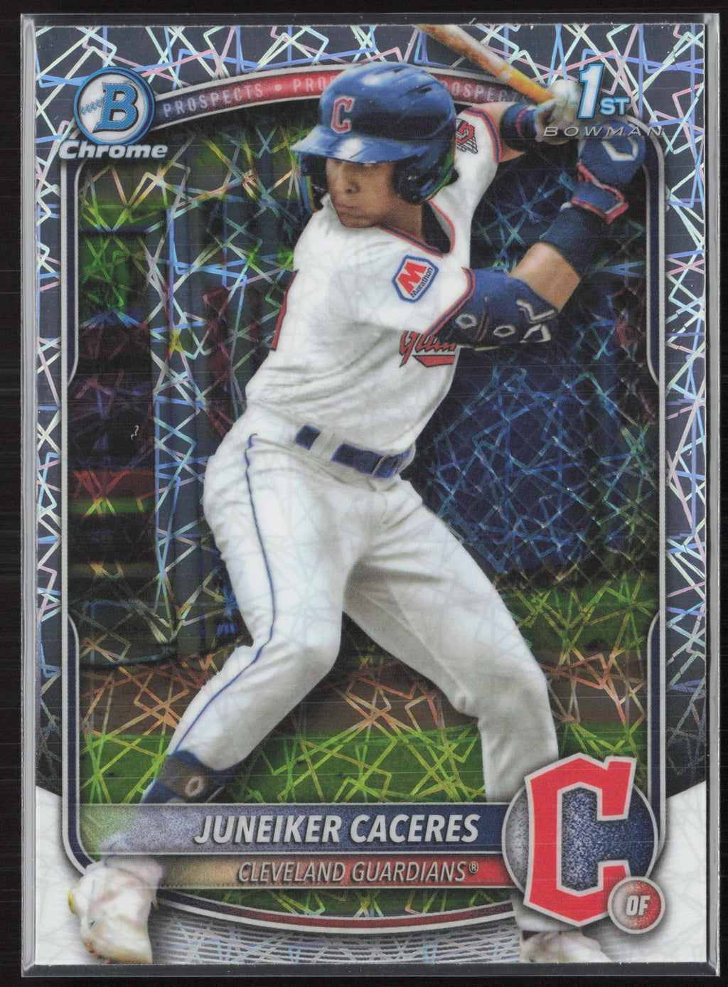 2025 Bowman Chrome #BCP-231 Juneiker Caceres Prospects Laser