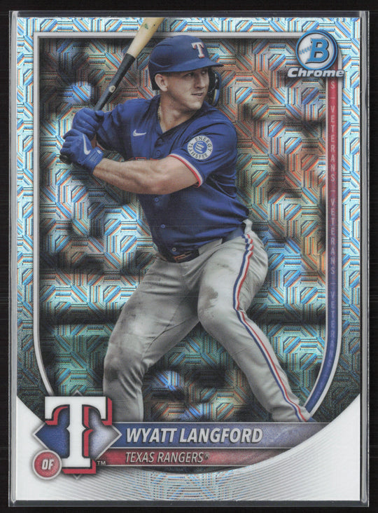 2025 Bowman Chrome #36 Wyatt Langford Mojo Refractors
