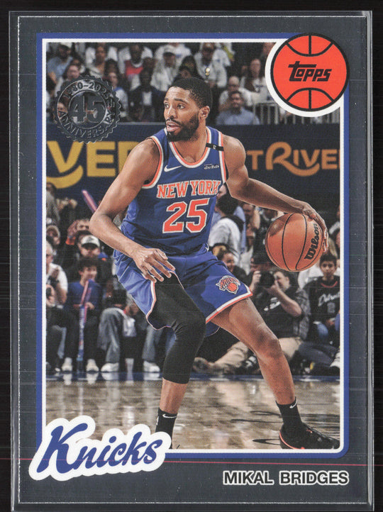 2025-26 Topps #80BK-38 Mikal Bridges 1980-81 Topps Basketball