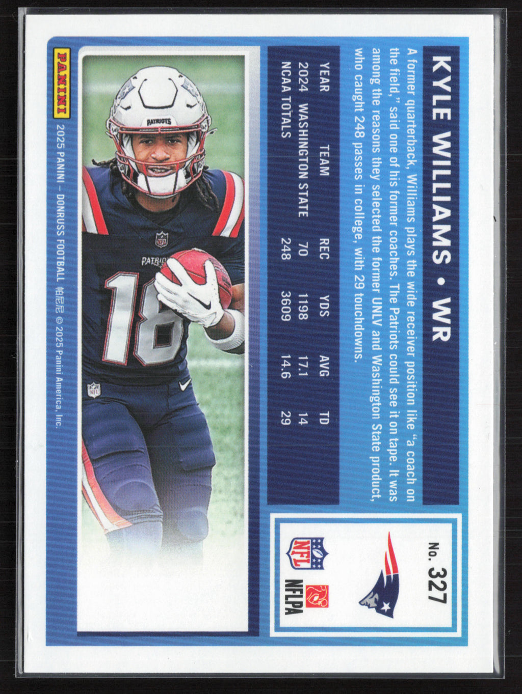 2025 Donruss #327 Kyle Williams